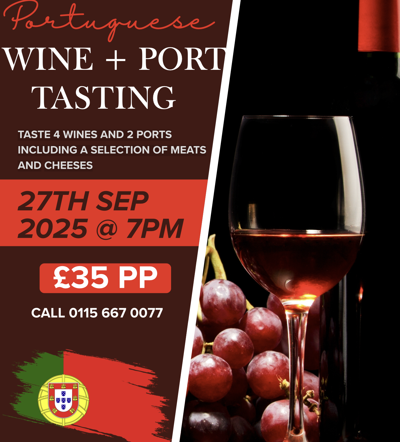 PORTUGUESE WINE + PORT TASTING