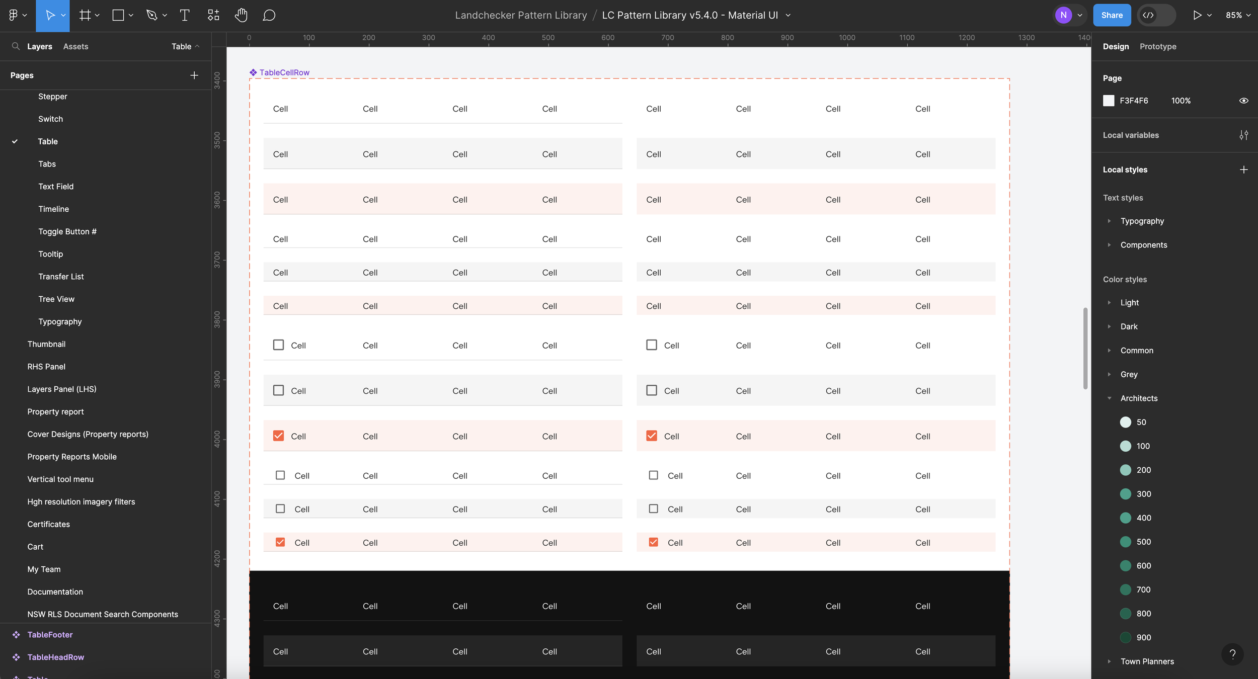 Table row component that makes part of the order manager component in the LC pattern library