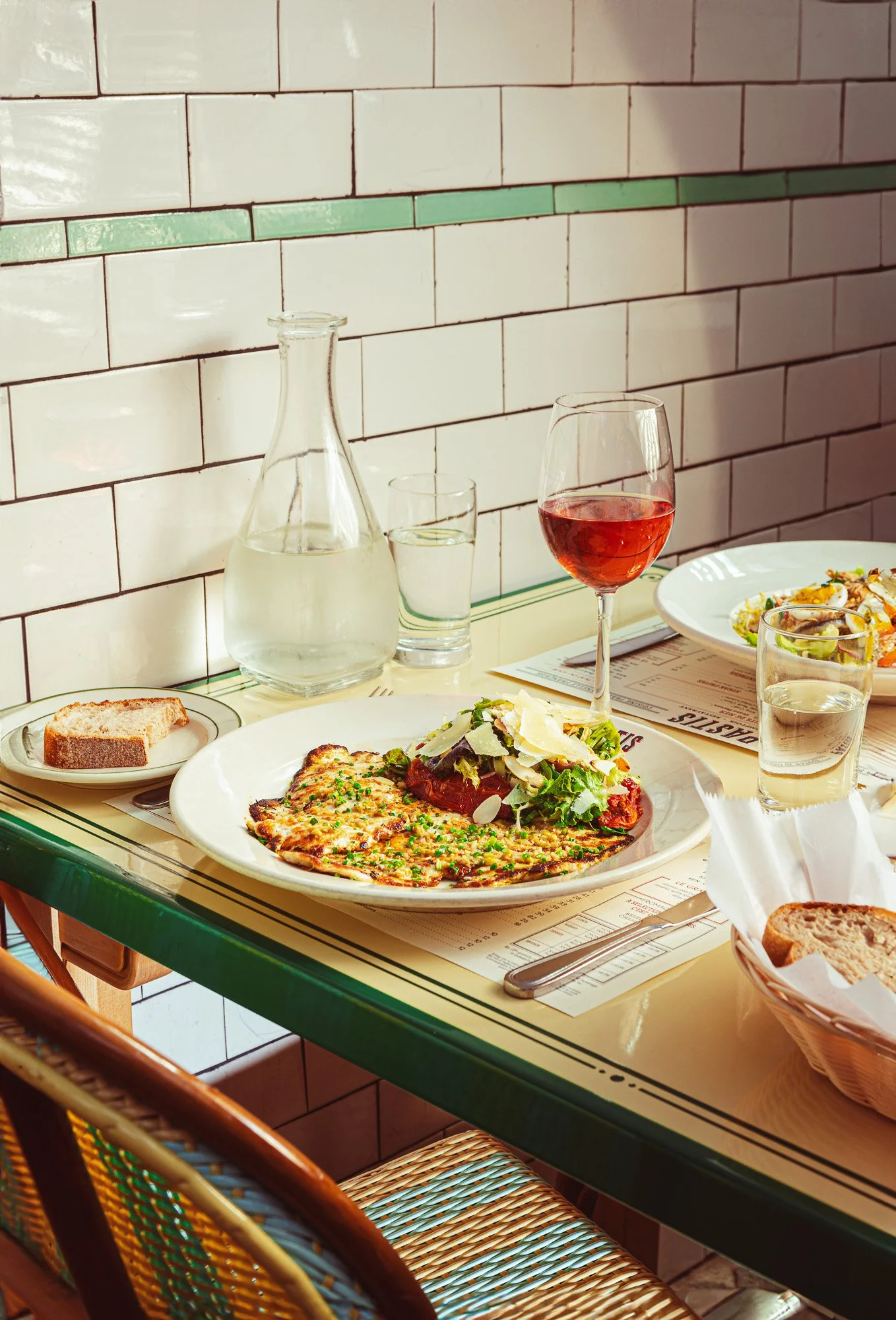 Brunch food photography at Pastis Miami featuring French-style dishes in a restaurant environment