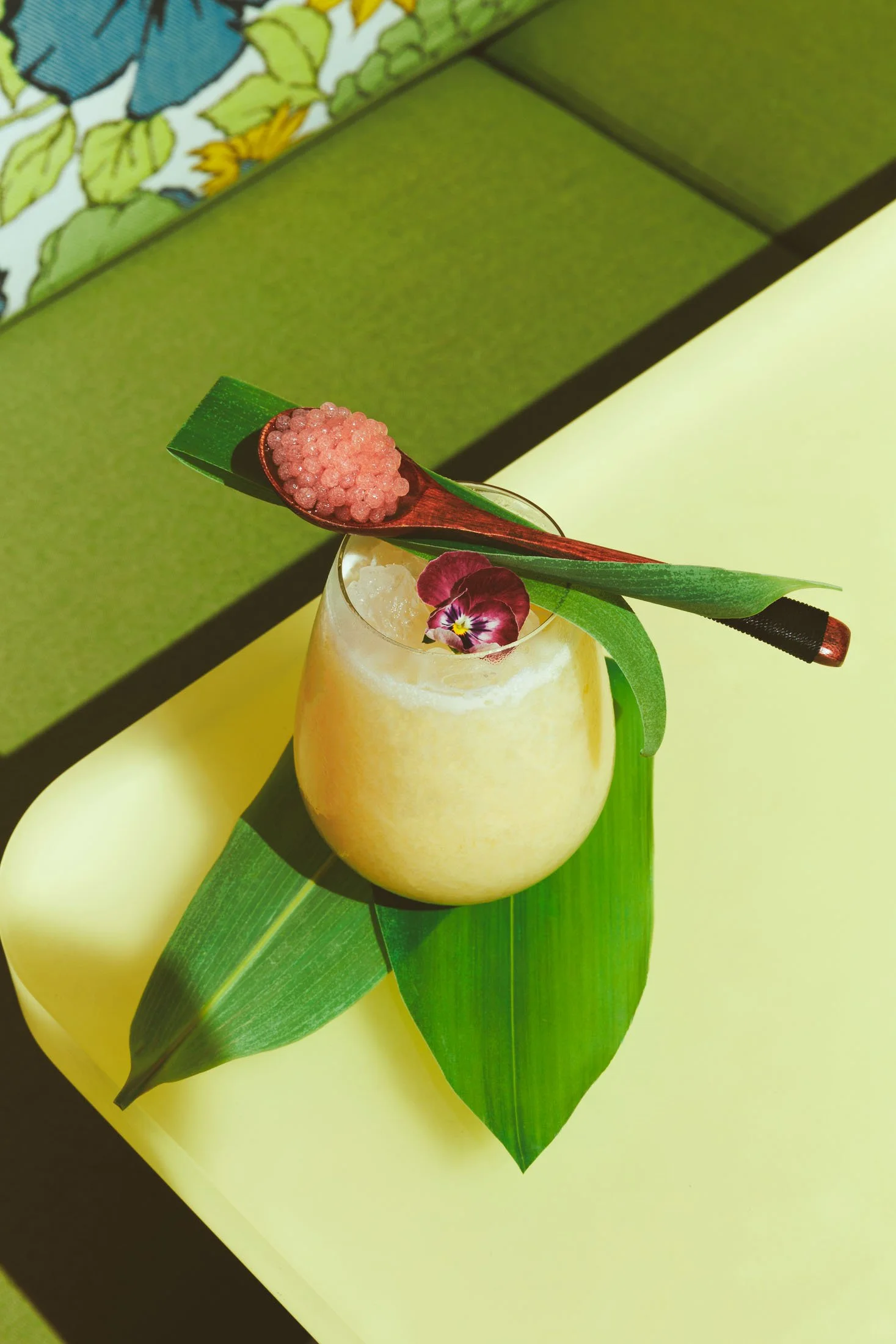 Cocktail photography at Makoto Miami featuring a signature drink in a fine dining Japanese restaurant