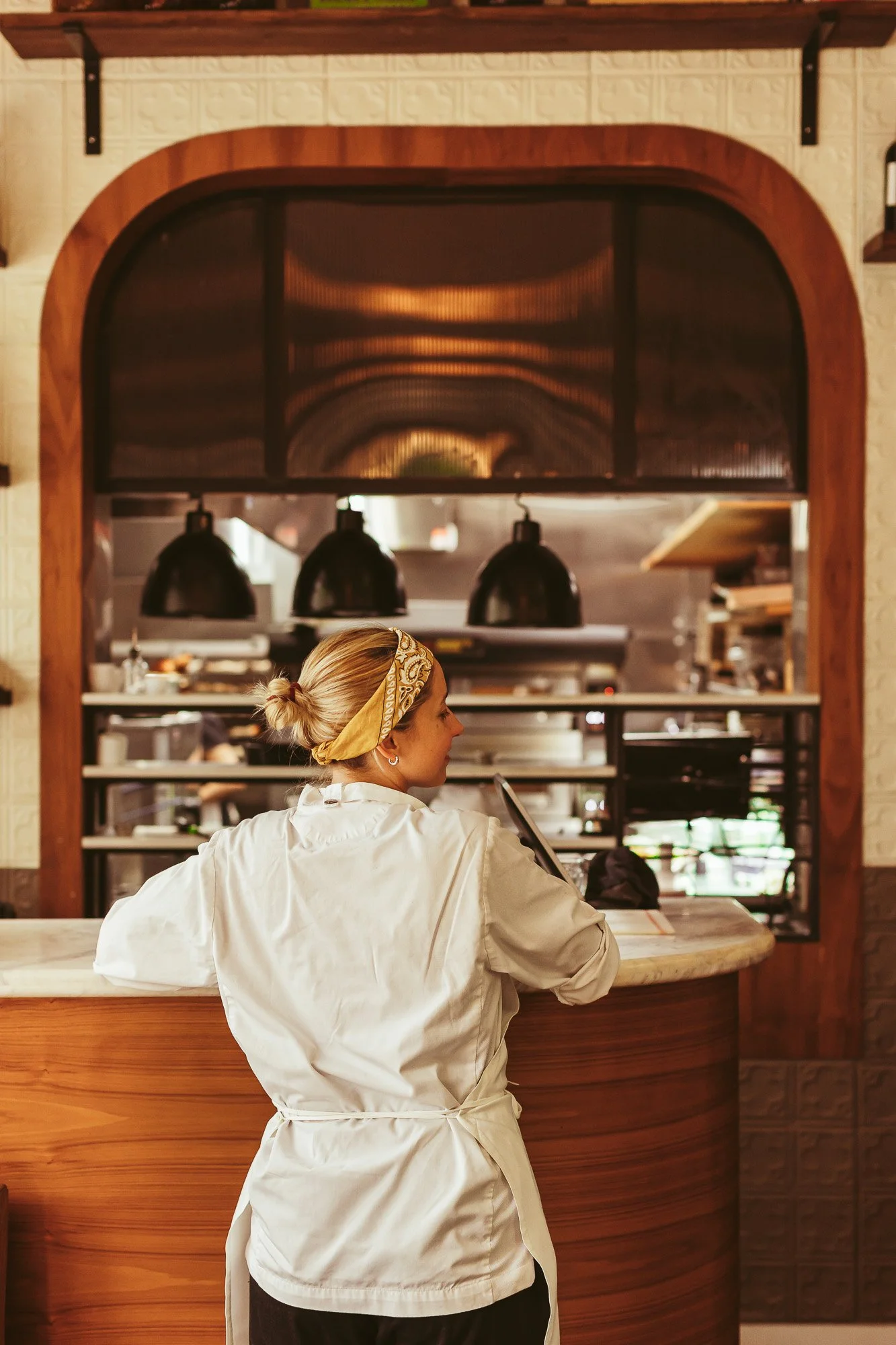 Restaurant interior photography featuring architectural details, lighting, and design in a Miami dining space