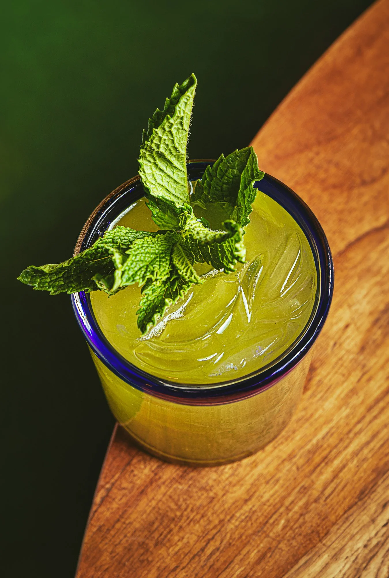 Cocktail photography at a restaurant in Miami featuring a crafted drink with editorial styling