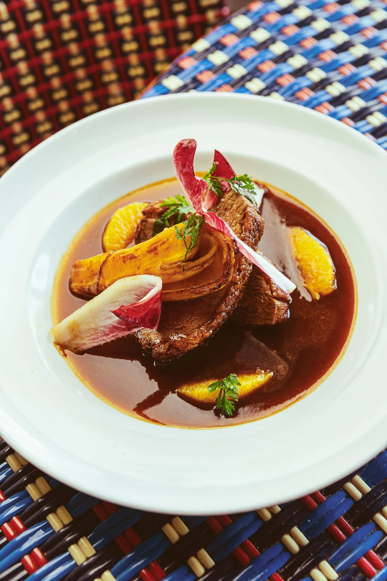 Fine dining French cuisine food photography featuring an elegant plated dish