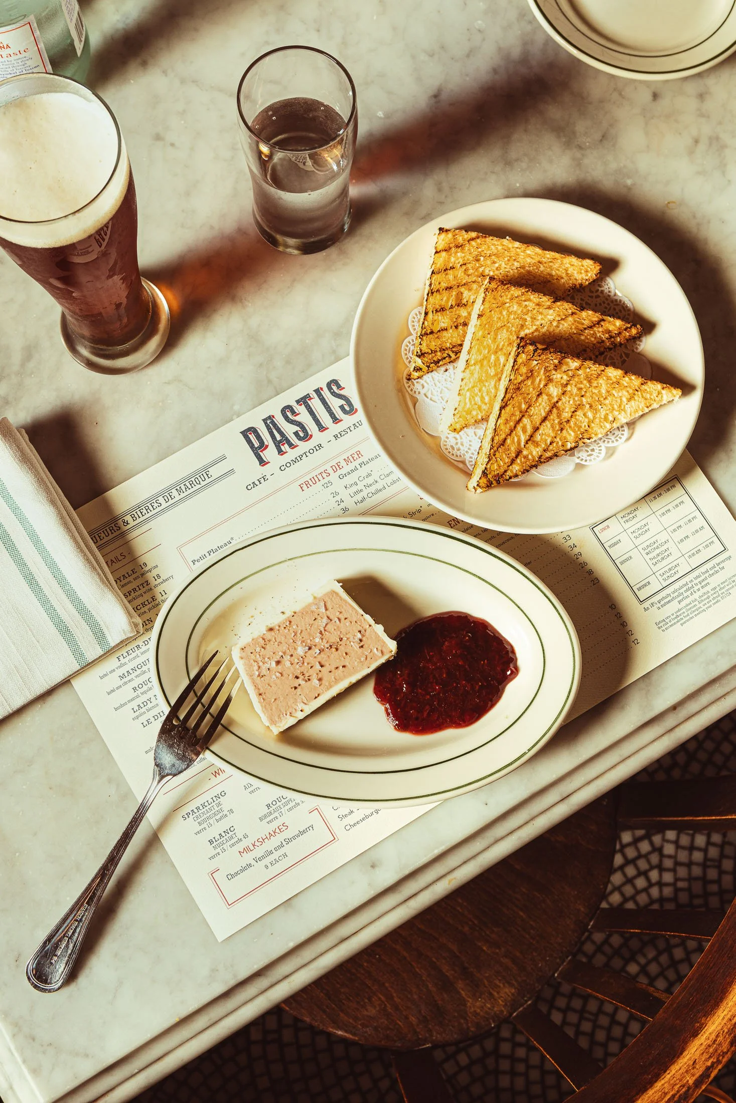 Fine dining French pâté food photography at Pastis Miami with elegant plating