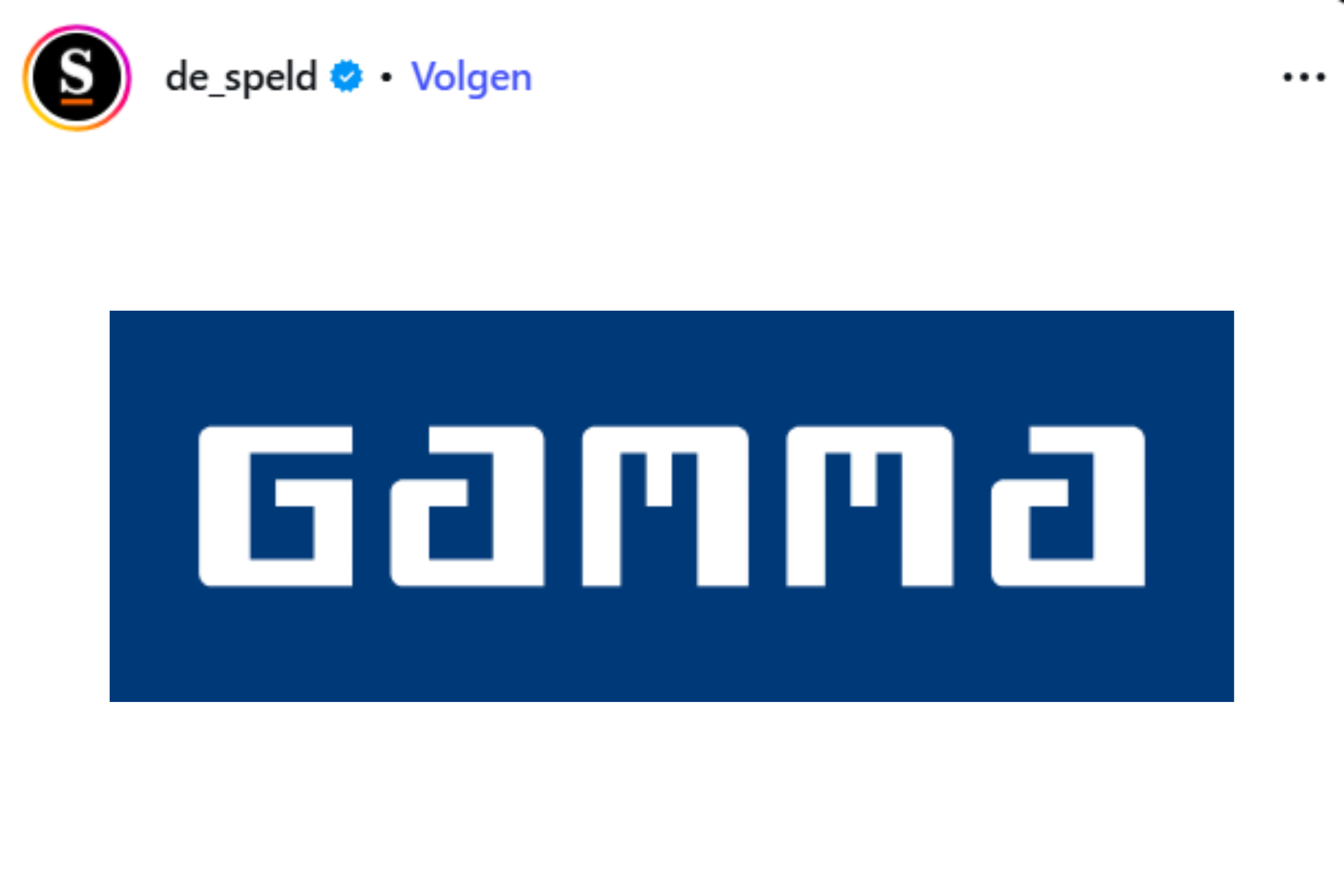 Gamma op De Speld &amp; De Speld Sport