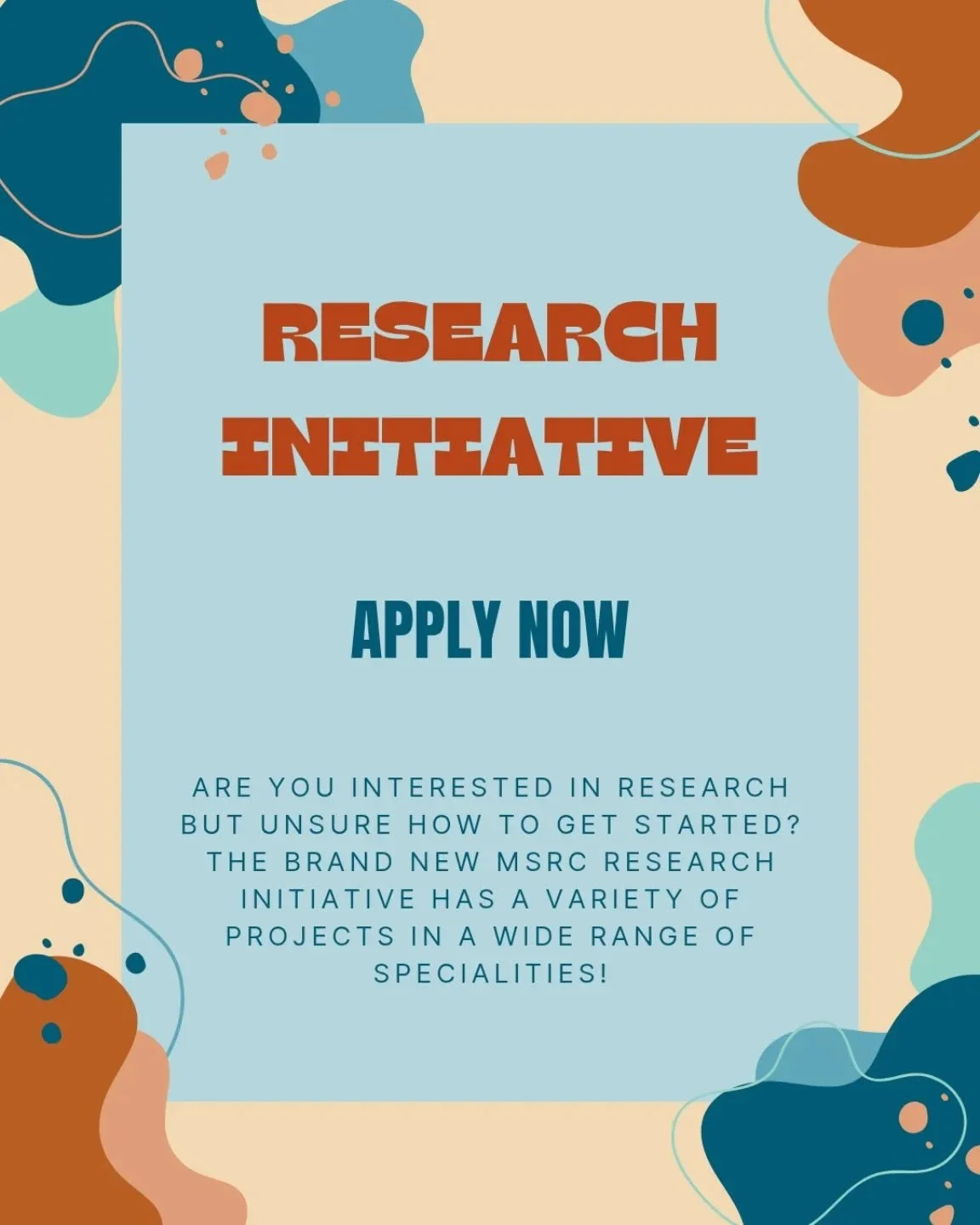 📢 Brand new MSRC Research Initiative

Applications open now!