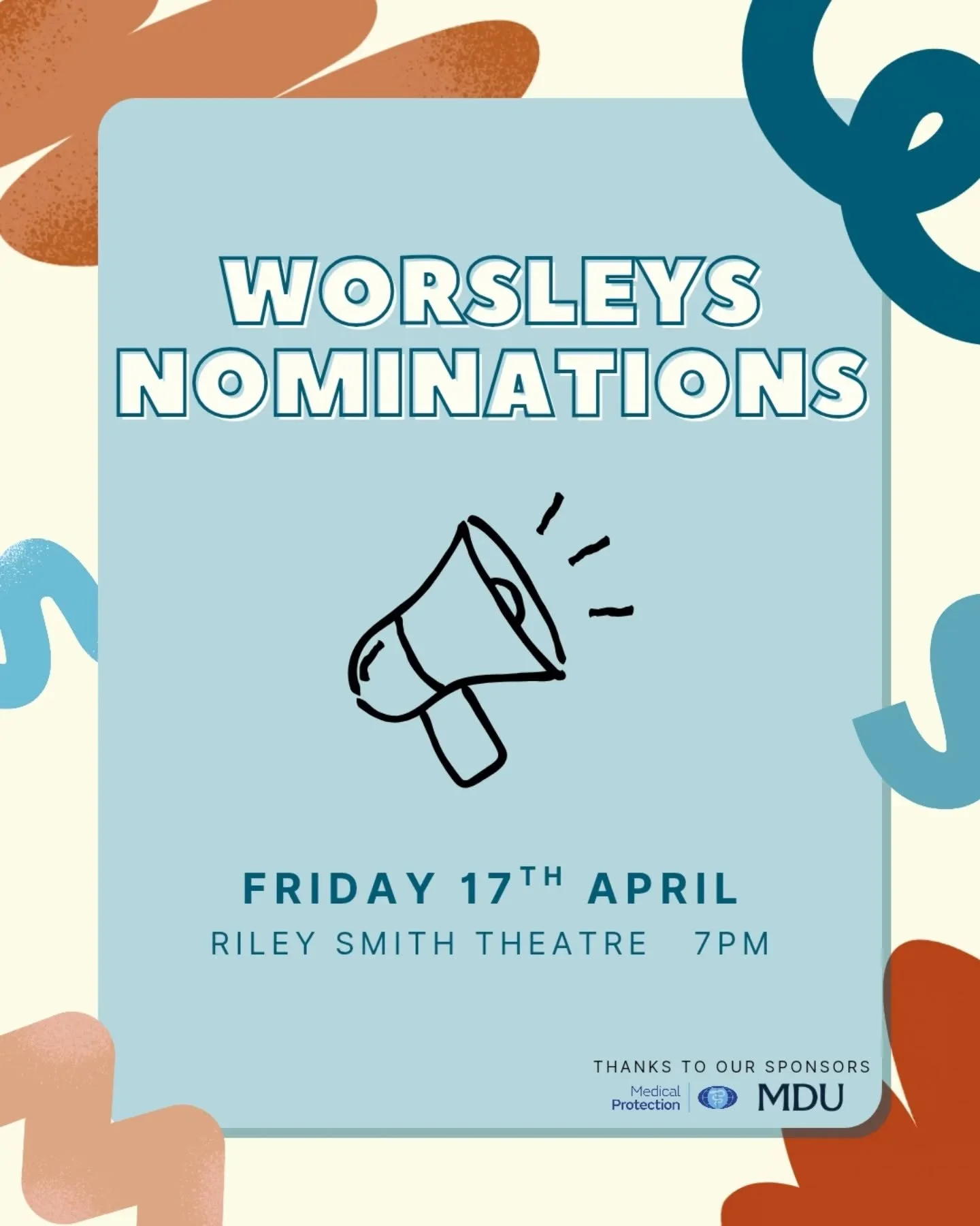 🏆 Worsleys Nominations 2026 🏆

If you are on the committee for a society, get your ticket for The Worsley Awards now! Come and show support for your society.

The event is on the 17th April in the Riley Smith Theatre with doors opening at 7PM. Dres