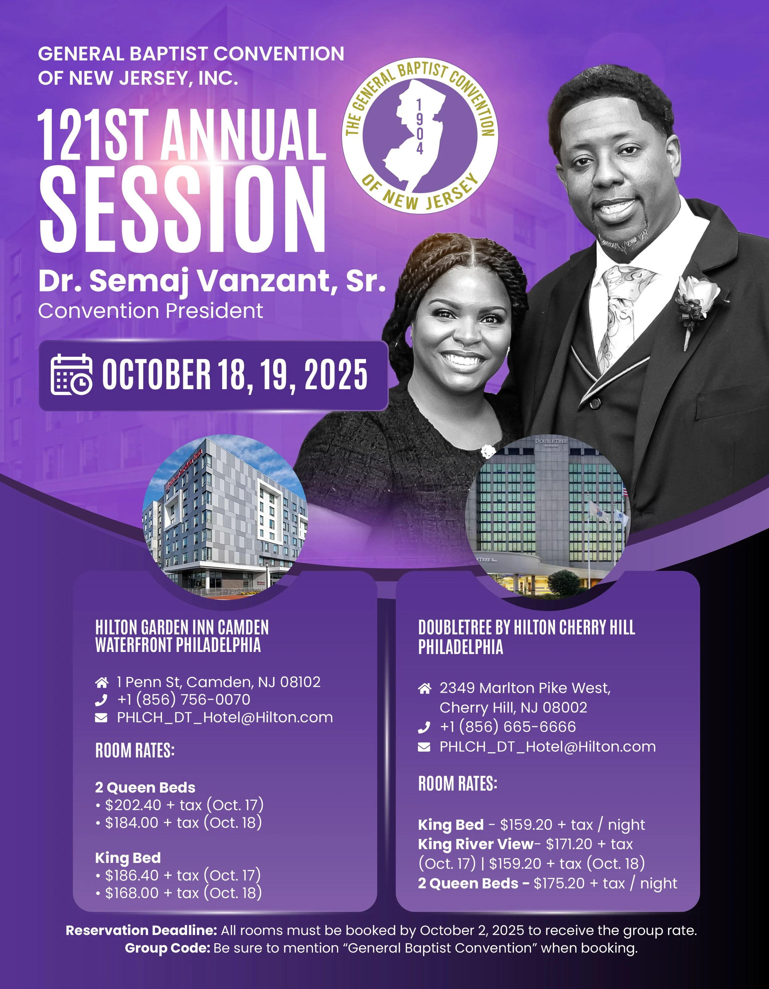 General Baptist Convention HOTEL info FLIER for 121 Annual Session.jpg