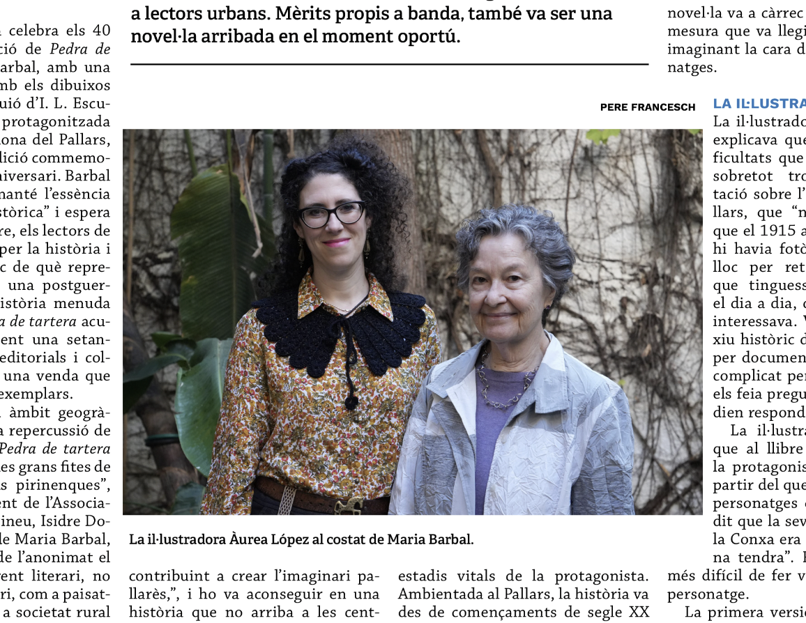 Prensa y presentación del libro Pedra de tartera il.lustrat