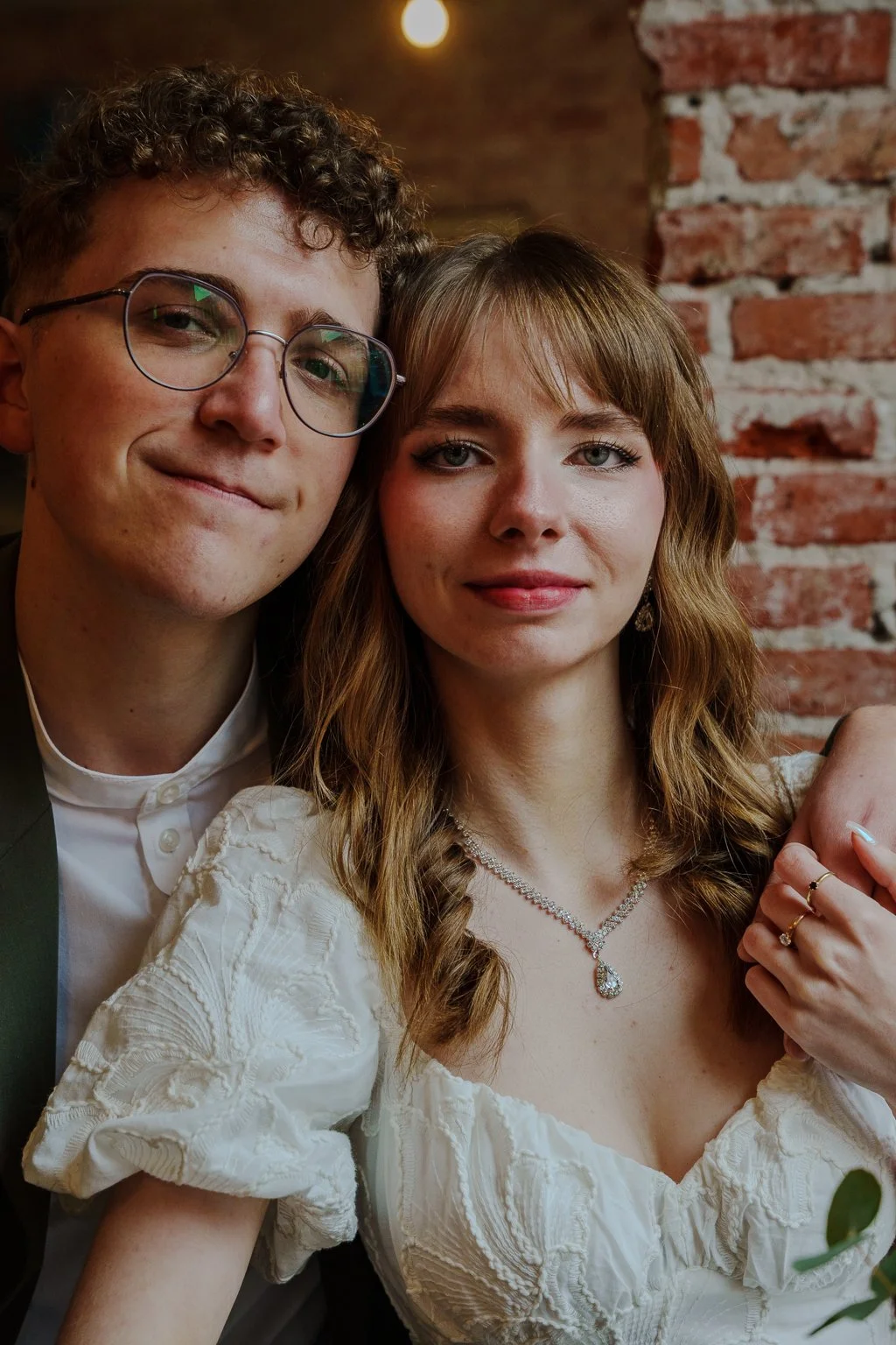 Close-up portrait of married couple on Aeroe.