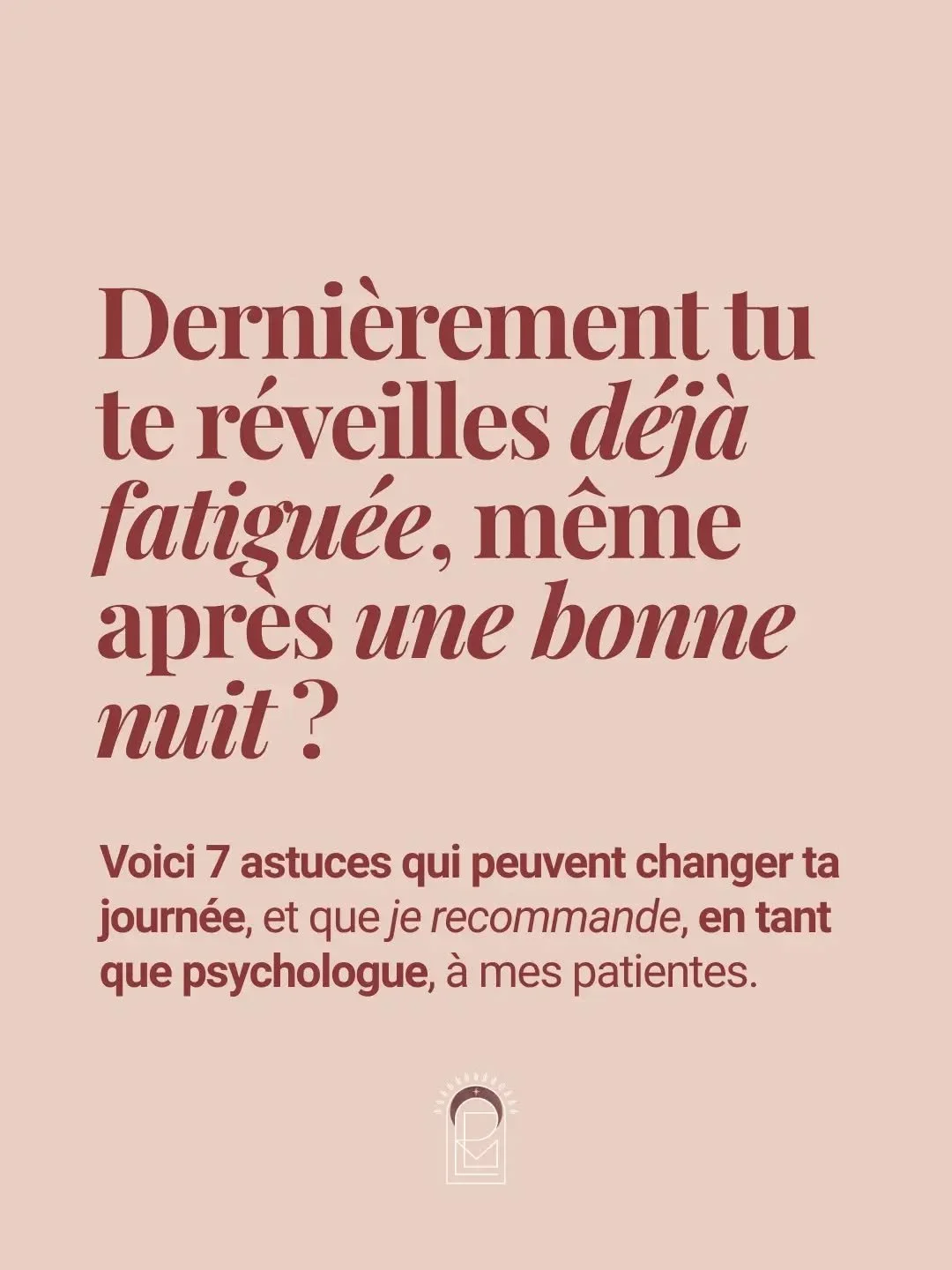 &bull; Le premier pas vers un meilleur sommeil commence en r&eacute;alit&eacute; au r&eacute;veil

On croit souvent que tout se joue la nuit or, ton syst&egrave;me nerveux &eacute;coute davantage ce que tu fais chaque matin plut&ocirc;t que ce que tu