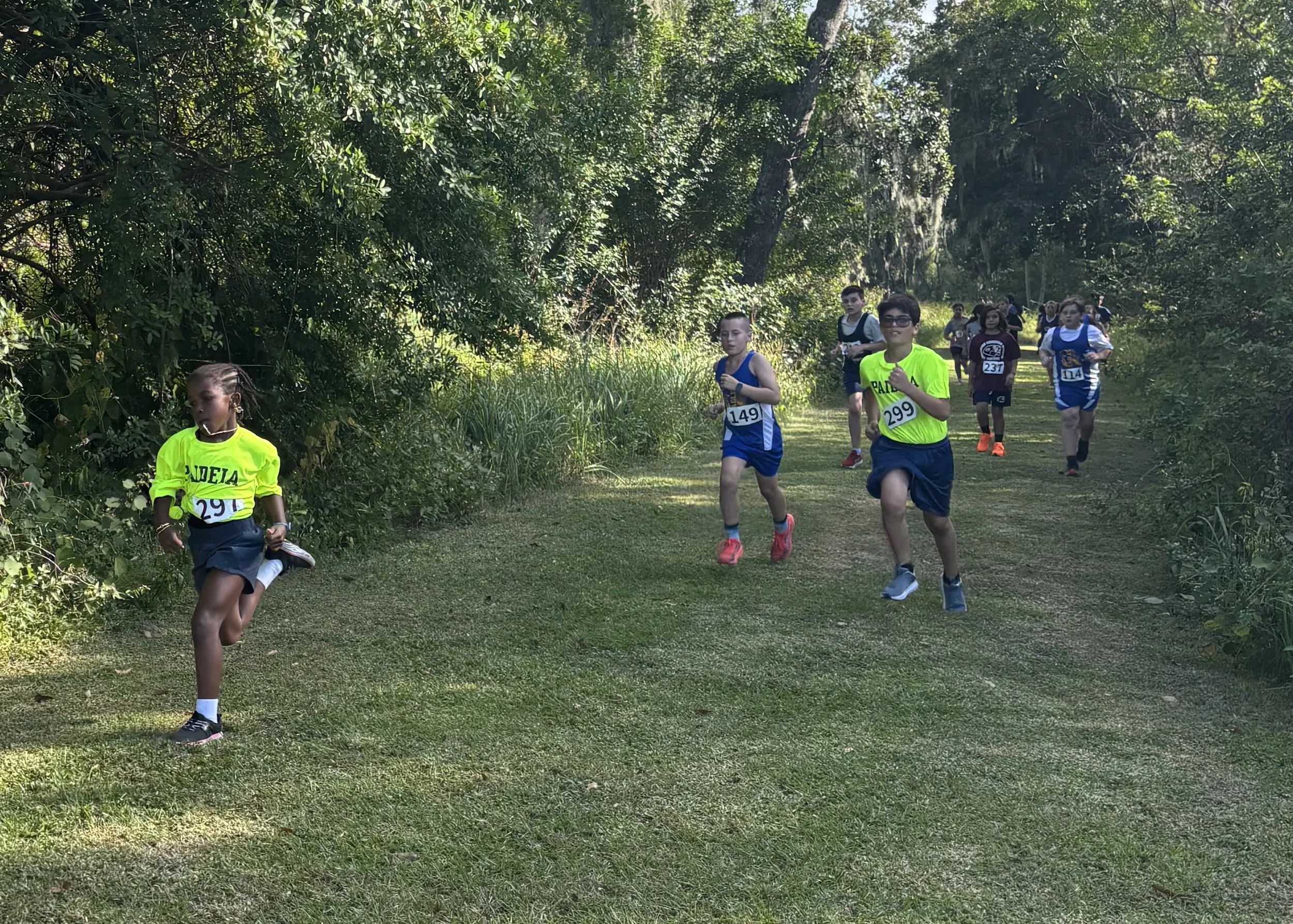 Jaliyah and Thomas leading the pack.jpg