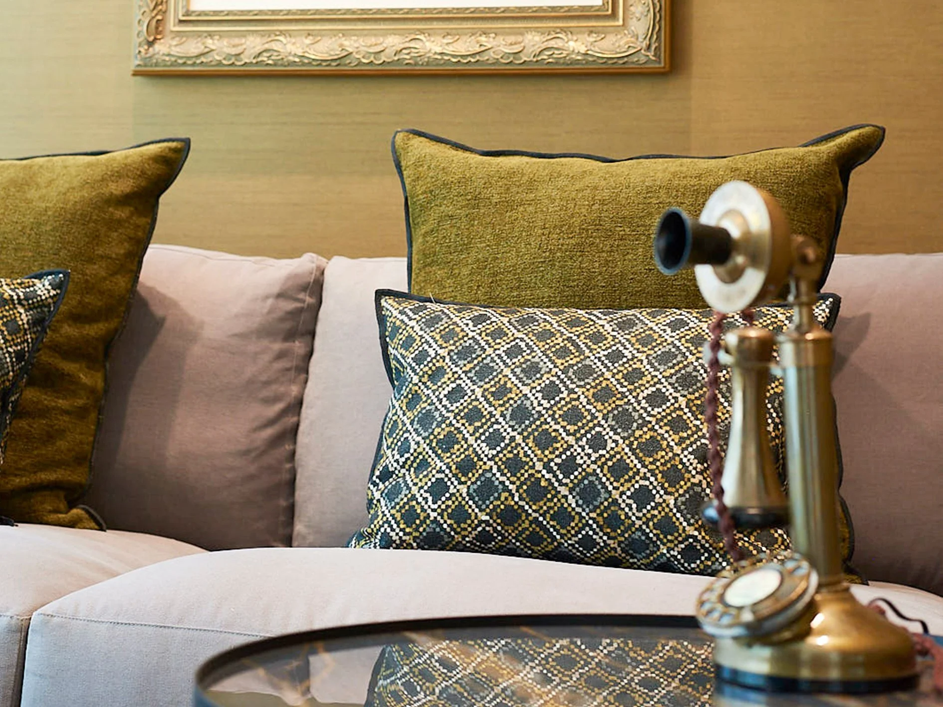 Bespoke soft furnishings and accessorising interior design project Gibraltar