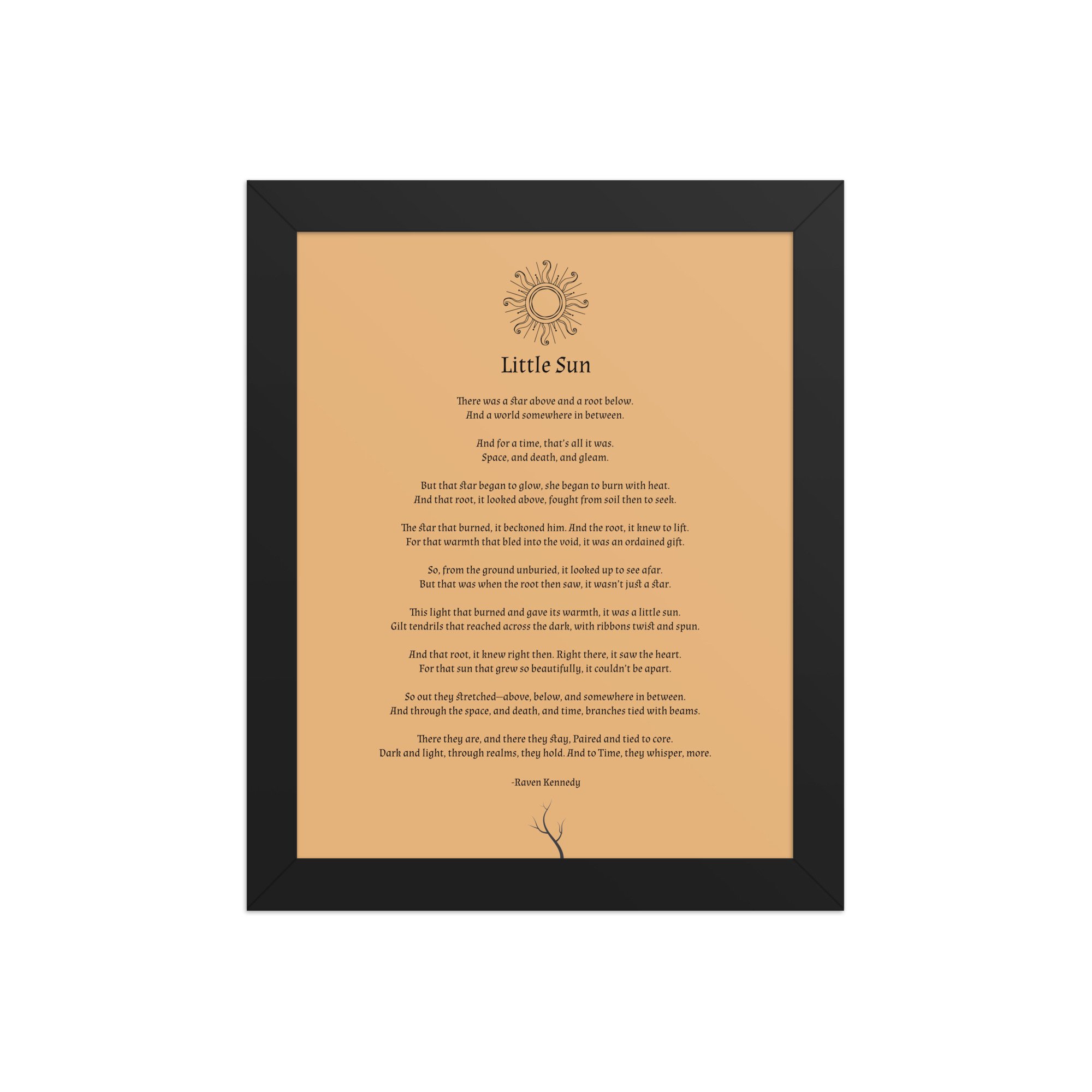 Little Sun Poem framed poster