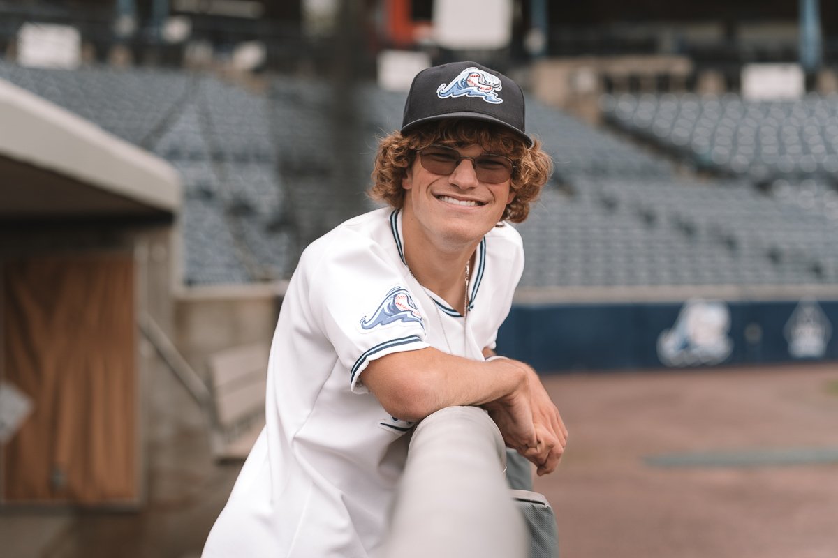 Senior photos in Whitecaps Stadium