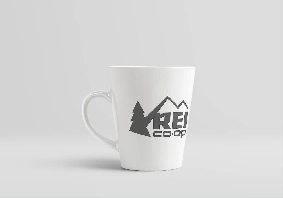 Product Photography Grand Rapids - REI Coffee Mug on white background