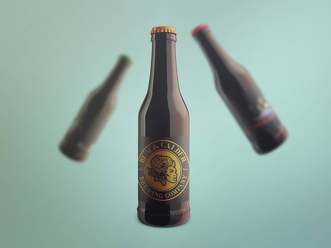 Grand Rapids Product Photographer - Beer bottles on Blue Background Product Photography Beer Bottle Brewery