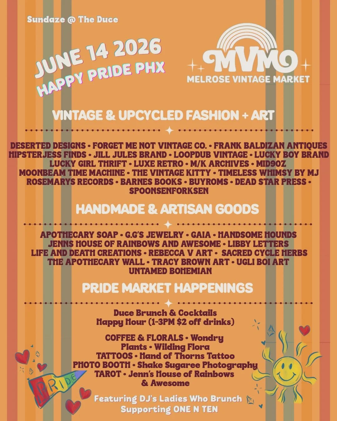 This Sunday, we&rsquo;re bringing together an incredible lineup of vintage sellers, artists, makers, and small businesses for our  Pride Market 🏳️&zwj;🌈 

Shop kitschy vintage, browse racks of vintage fashion, hunt for records and books, discover h
