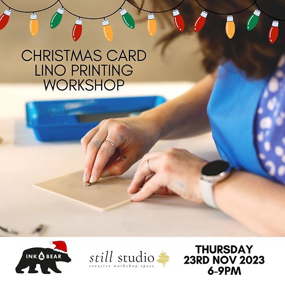 Christmas Card Lino Printing with Sophie from Ink & Bear