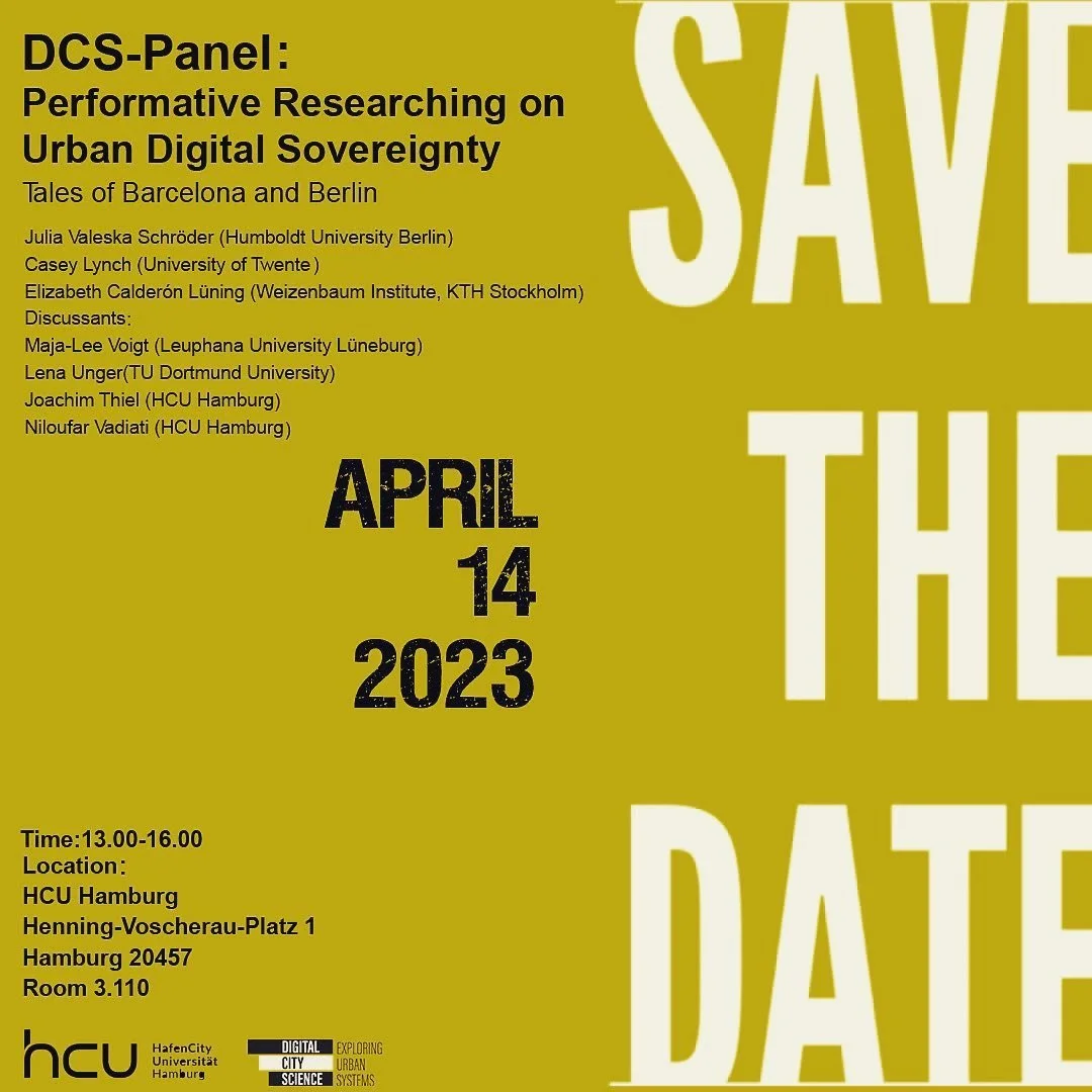 Conceptualising urban digital sovereignty, this panel brings tree research projects into a conversation. The panel intends to go beyond exploring the practices of digital sovereignty in their respective urban context by positioning the researcher as 