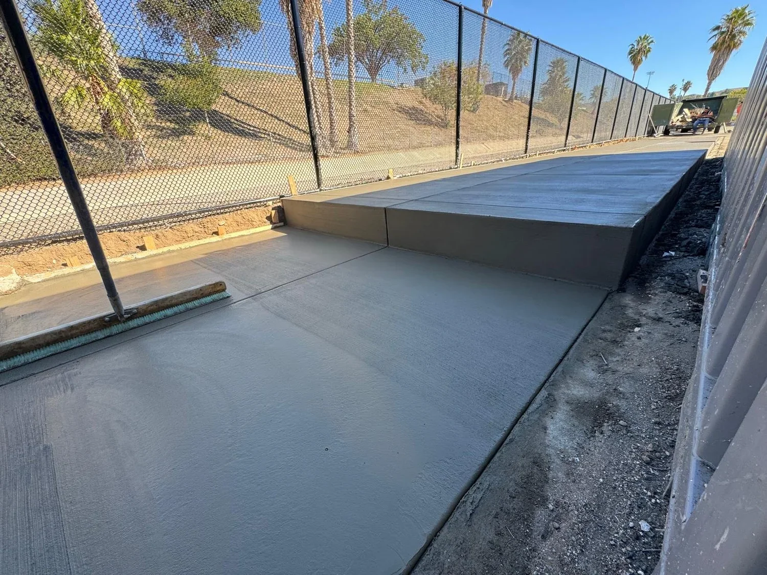Concrete pads, Saugus school districts