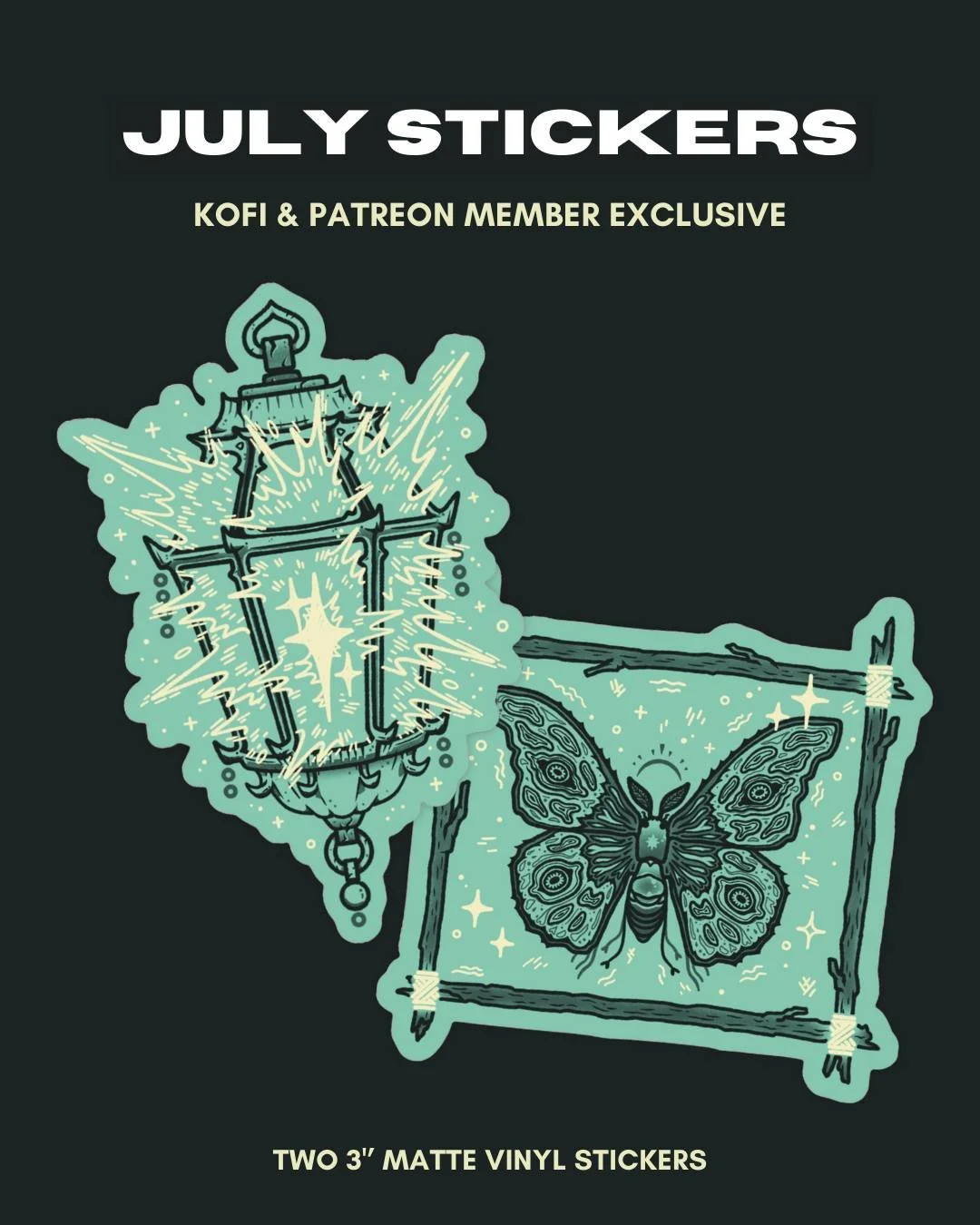 Late to share July goodies of some member-exclusive stickers ~

We've been a bit strapped for time, so our work has been slow the last month 😅 BUT we weren't about to just skip a month - not when we can still do it all (and just rush like crazy ofc)