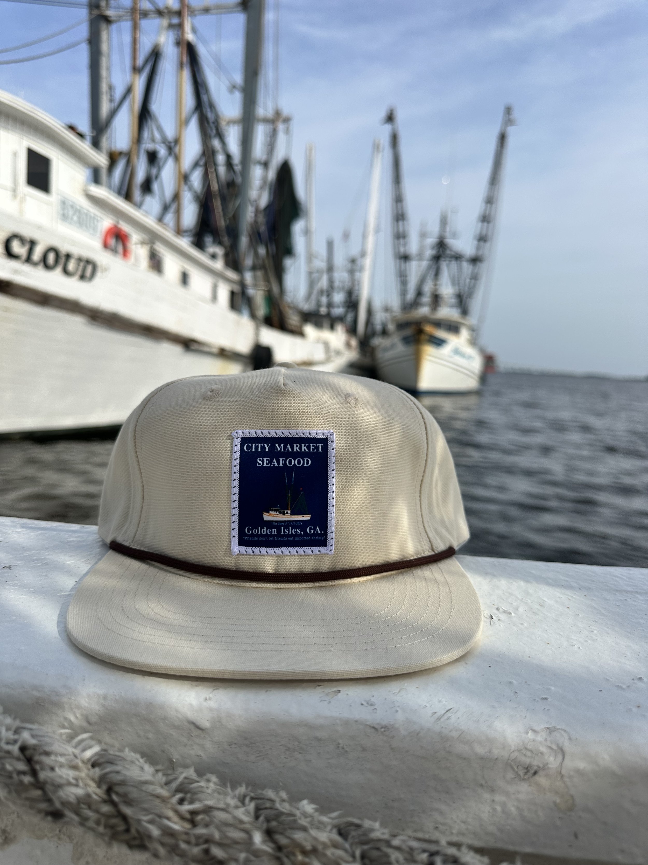 Cream Rope Hat