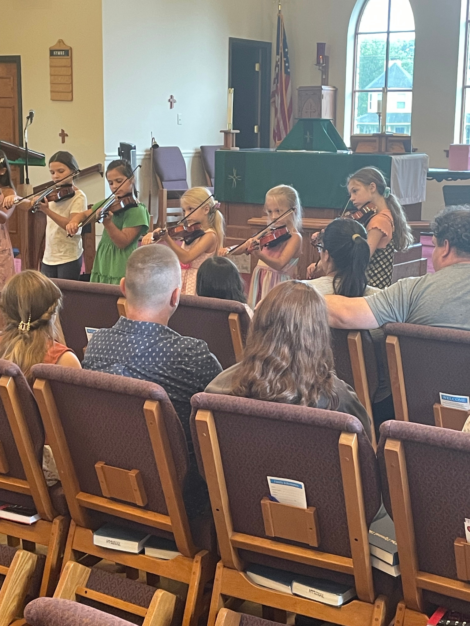 Elaine's students at a summer recital gathering