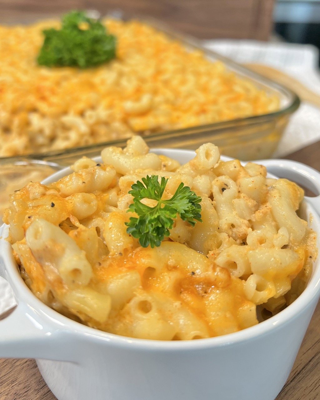 Low Fat High Protein Baked Mac ’n Cheese — @chefmikehard #LetsVibe