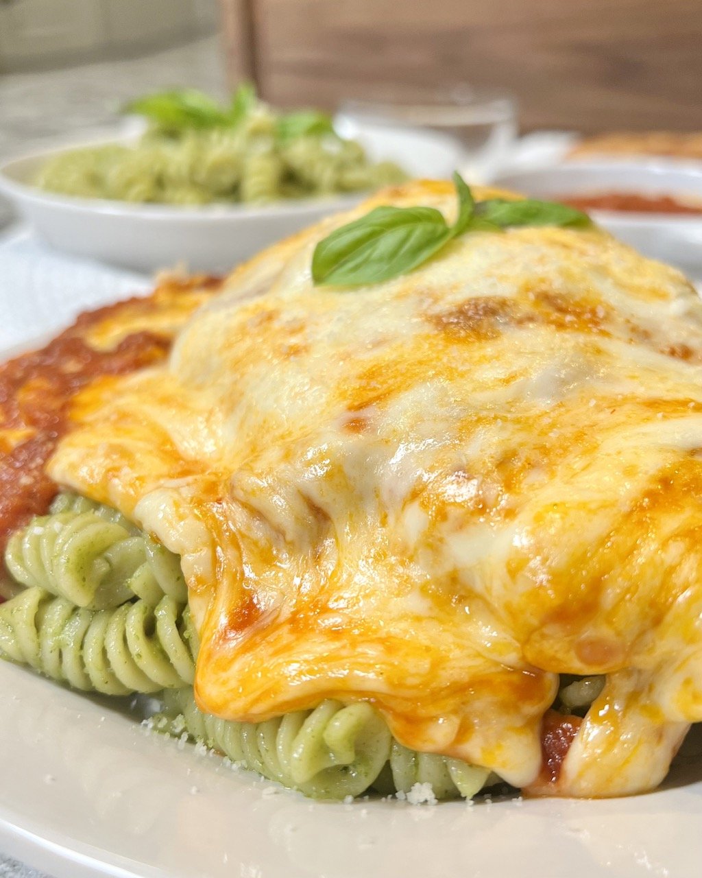 Creamy Pesto Chicken Parmesan