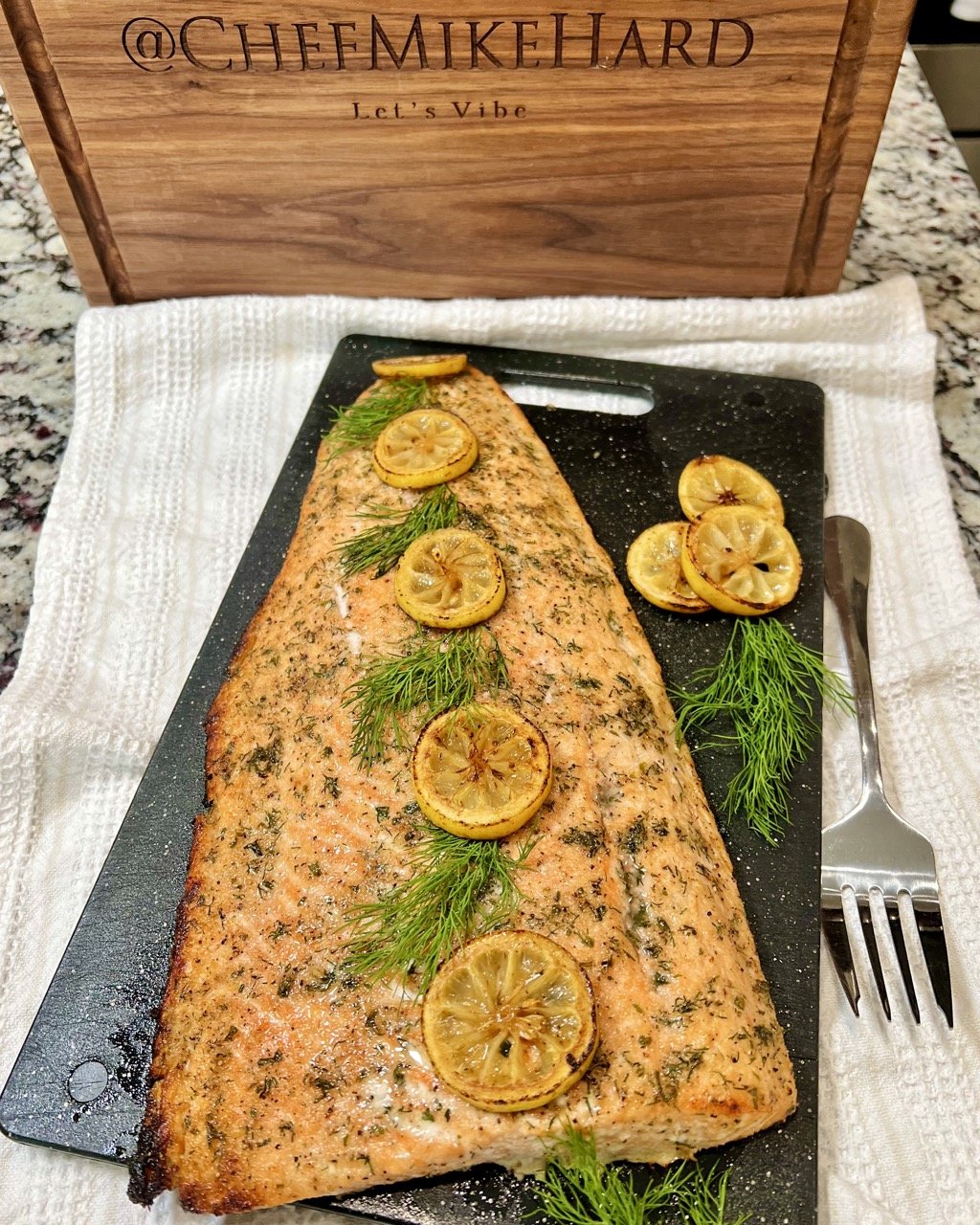 Honey Garlic Lemon Butter Salmon