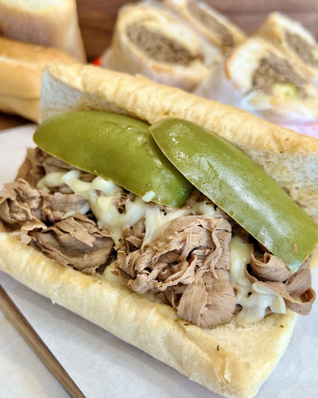 Just Like Portillo’s Chicago Style Italian Beef Sandwich