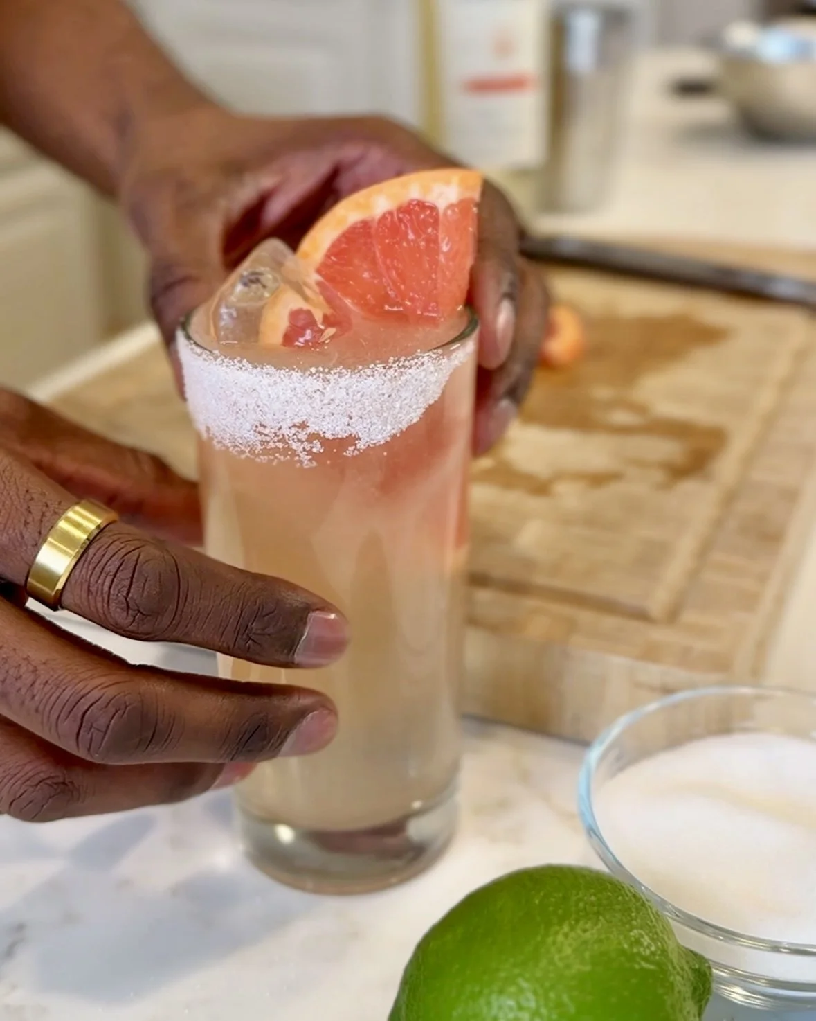 The Perfect Paloma with Fresh Grapefruit