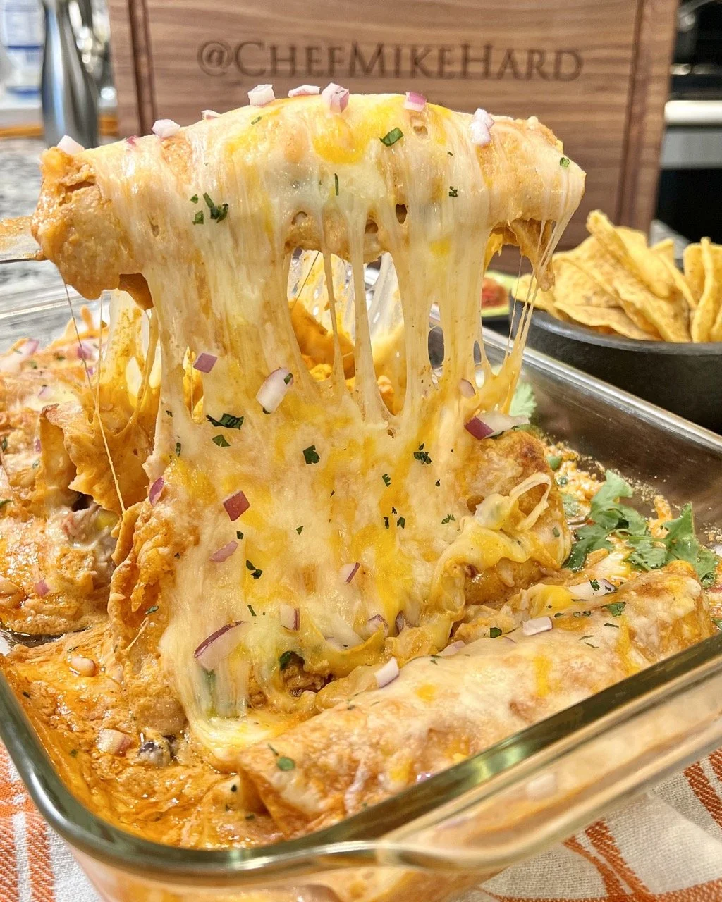 Ultimate Creamy Cheesy Chicken Enchiladas Chefmikehard Recipes