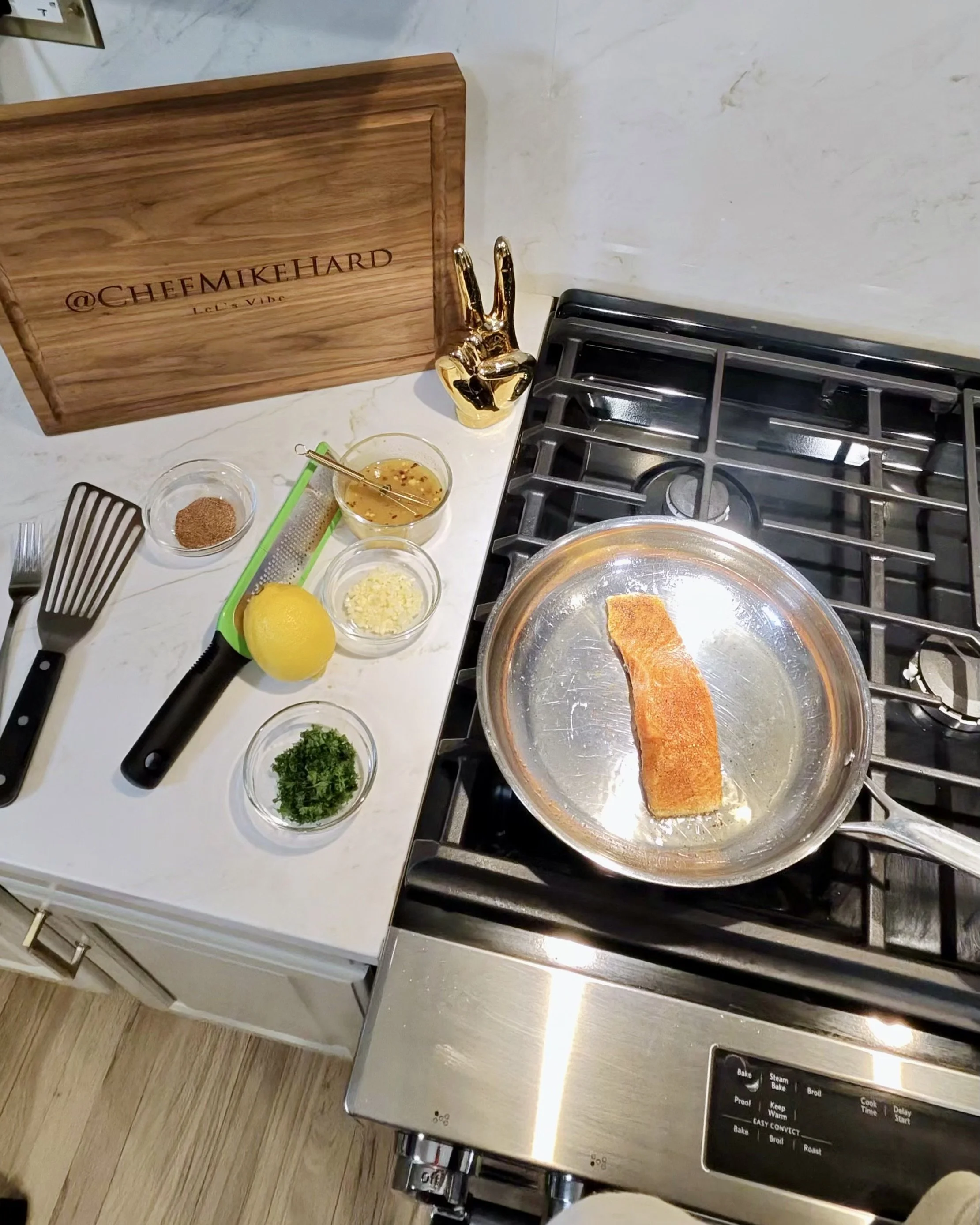 Chef Mike Hard Honey Garlic Glazed Salmon Recipe