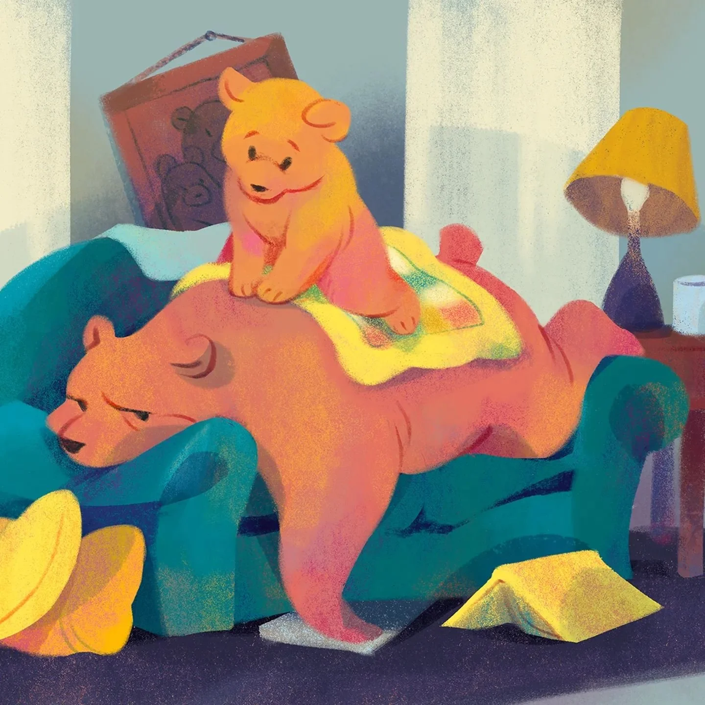 (swipe to see full image)
This may or may not be based on my parenting experiences 😅. I have been playing with blending my digital and tradition and I'm pretty happy with the results. What are you working on improving lately? 

 (Done with #photosho