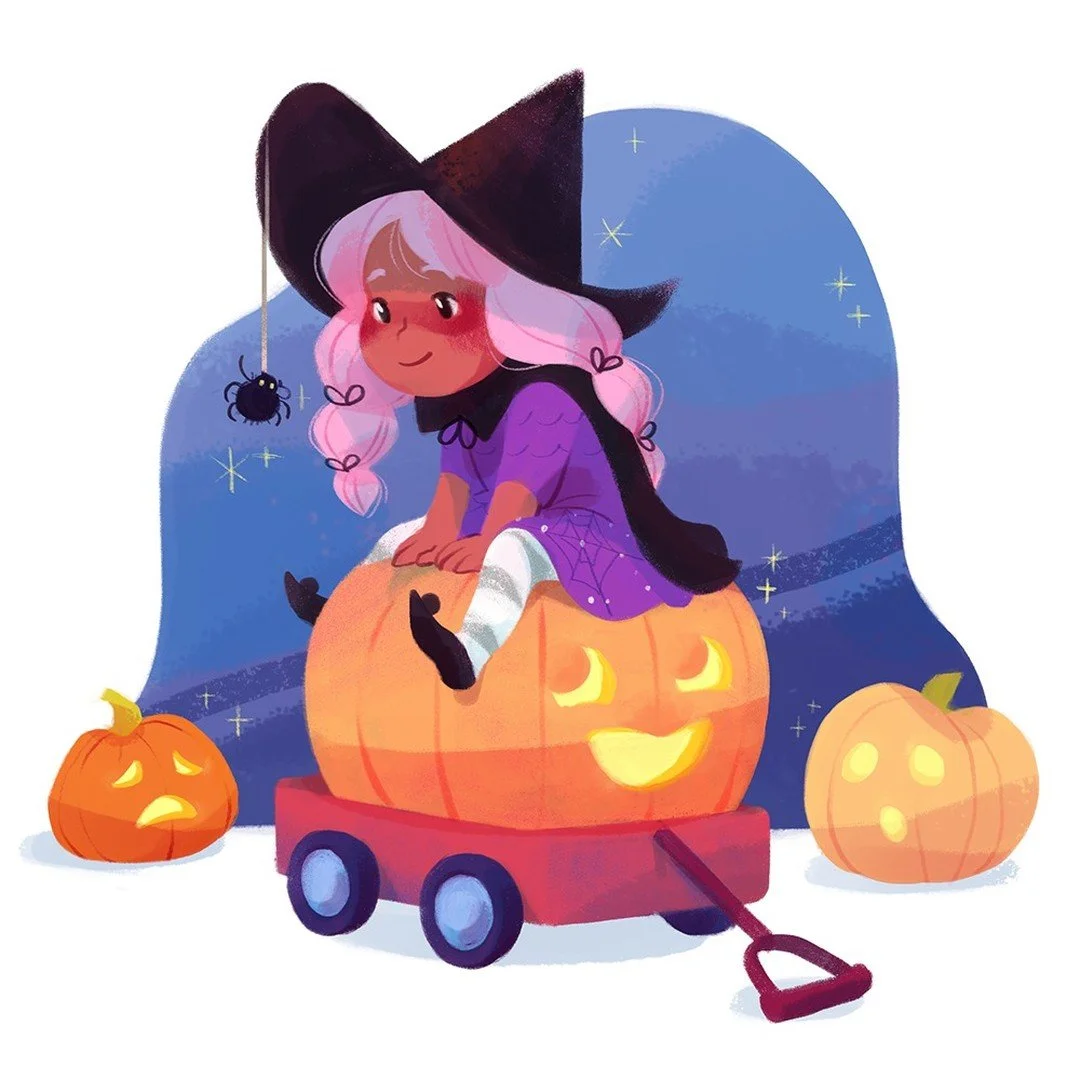 When feeling stuck it's always a good time to come back to #dtiys challenges. This one is of course based on #tachegandohalloween by the lovely @brendabossato 

I had a lot of fun with the shapes here ❤️

#kidlitart #childrenillustration #myart #cute