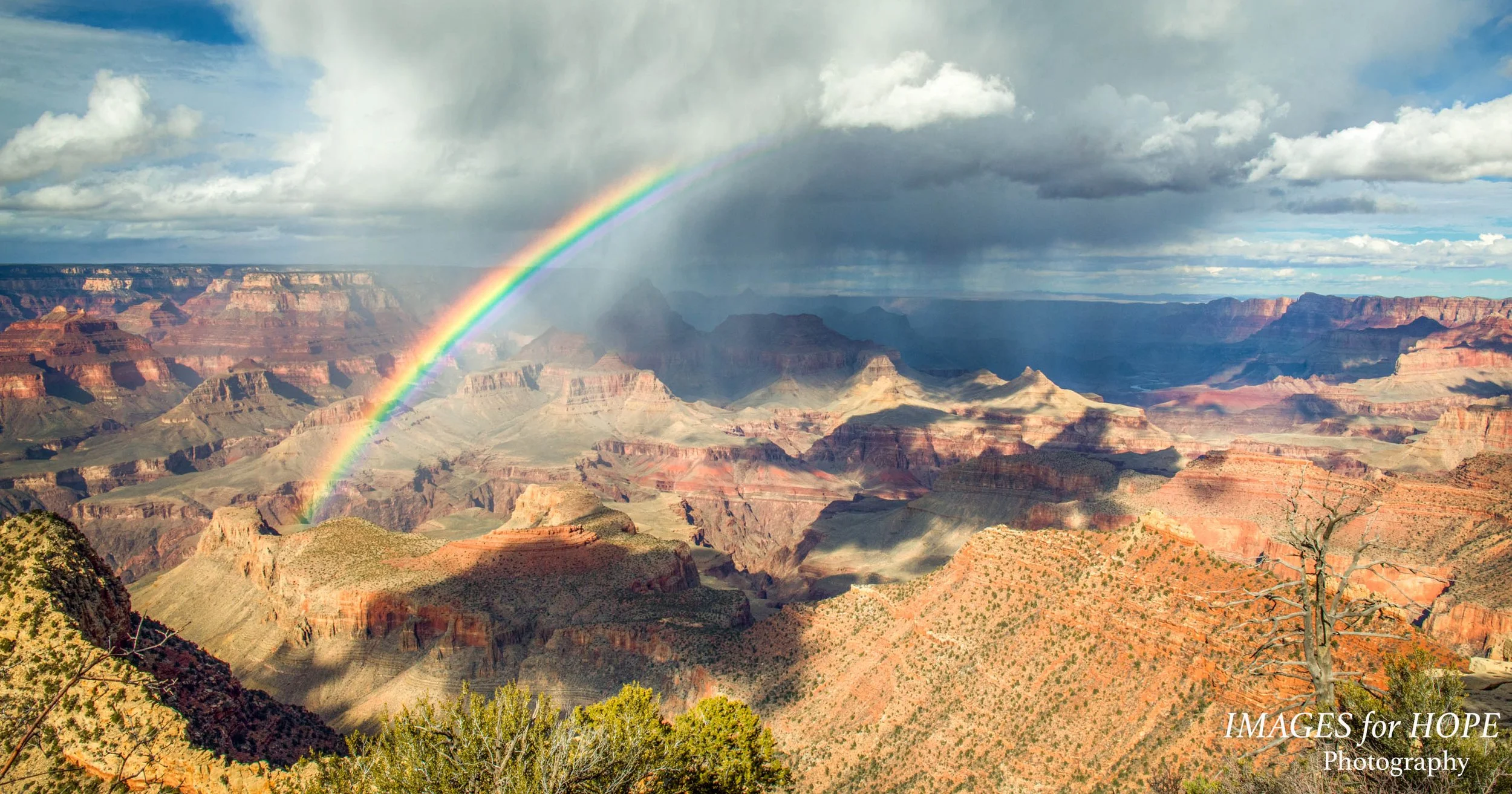 Rainbow Over The Grand Canyon (Arizona)