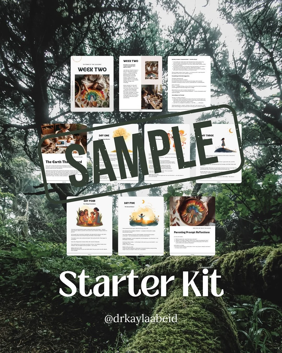 🌿✨ I’m always asked if I have samples of my our rhythm curriculum… so here they are!
💛 The Starter Kit
Your first step into rhythm-based homeschooling. Inside you’ll find:
✔️ 4 weeks of guided rhythm with daily lessons + 1 wee
