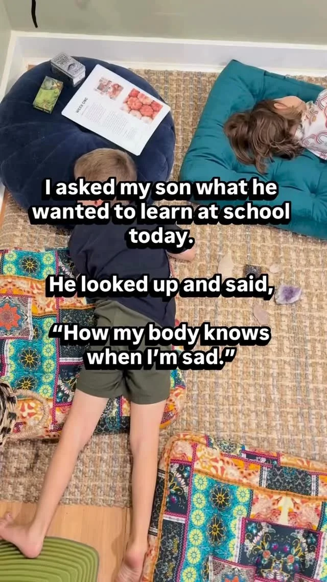 Because this is what real education looks like.
Awareness. Connection.
Learning how our feelings move through us —
and how nature helps us process them.
He noticed his chest felt tight,
his breathing changed,
and then he said,
“When I t