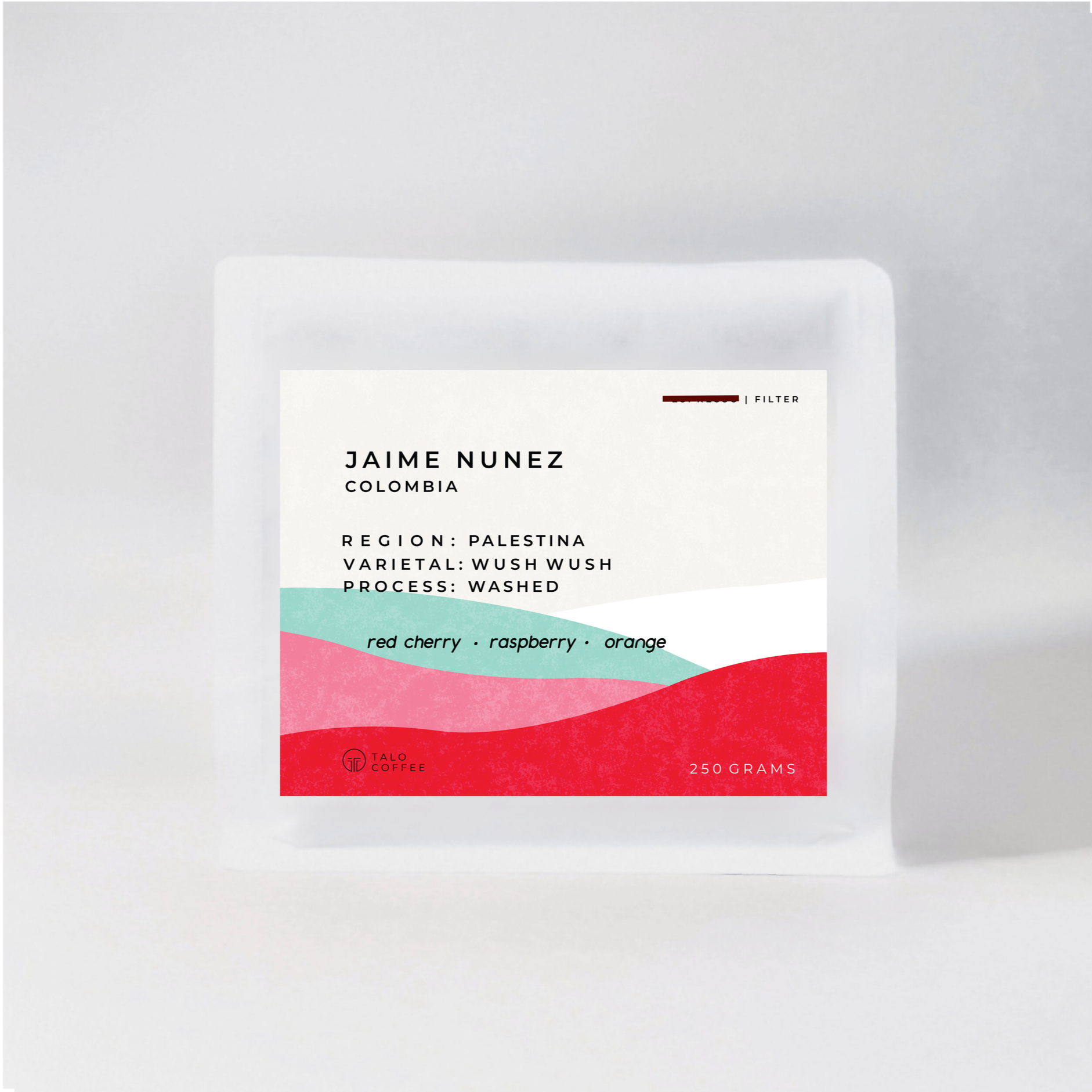 Filter Roast 250g: Colombia - Jaime Nunez - washed Wush Wush