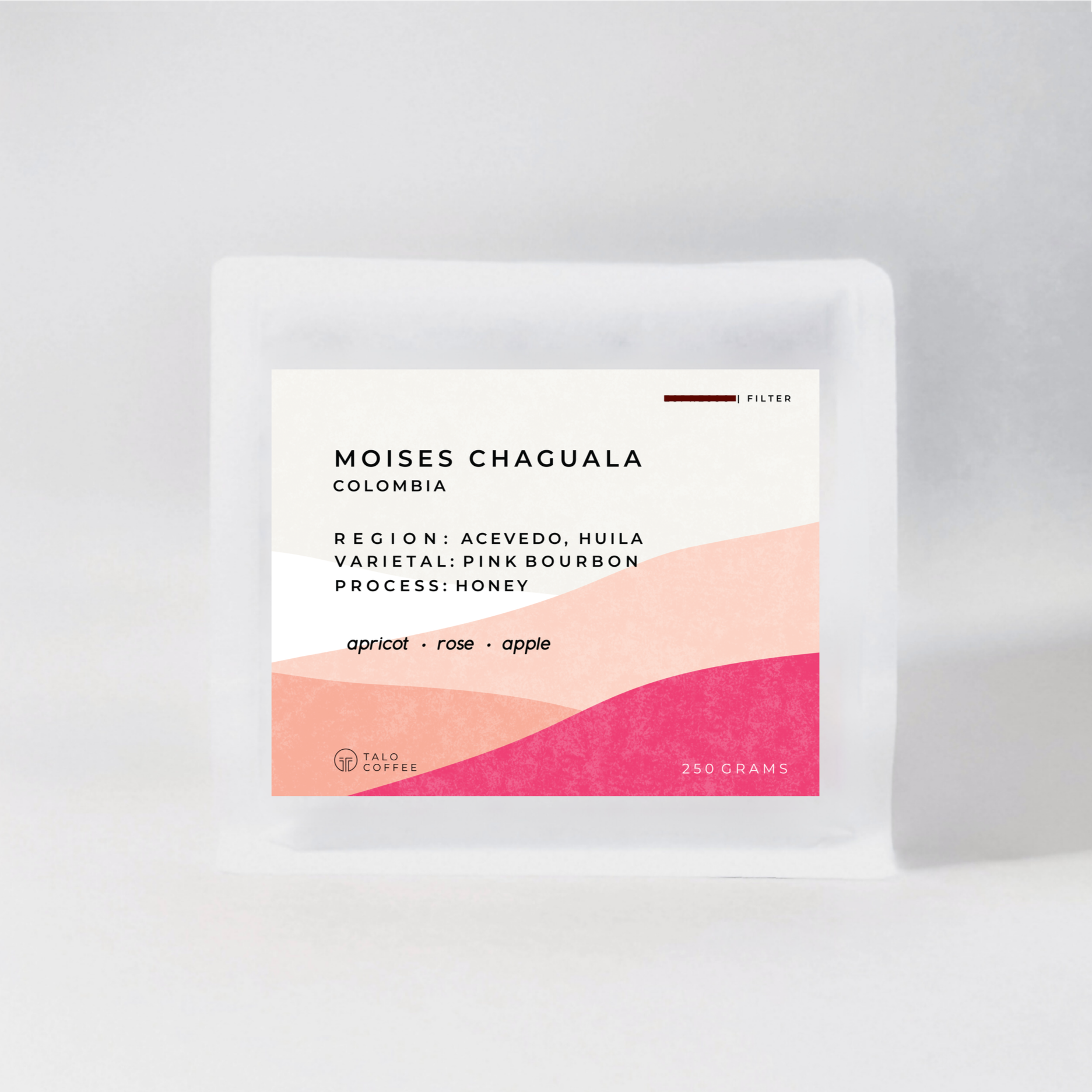 Filter Roast 250g: Colombia  - Moises Chaguala - honey pink bourbon