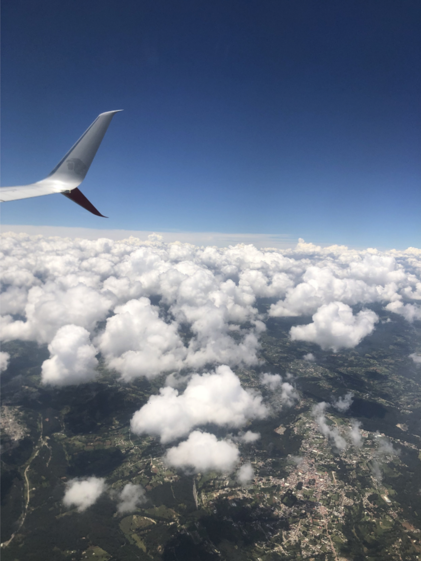 Airplane window view