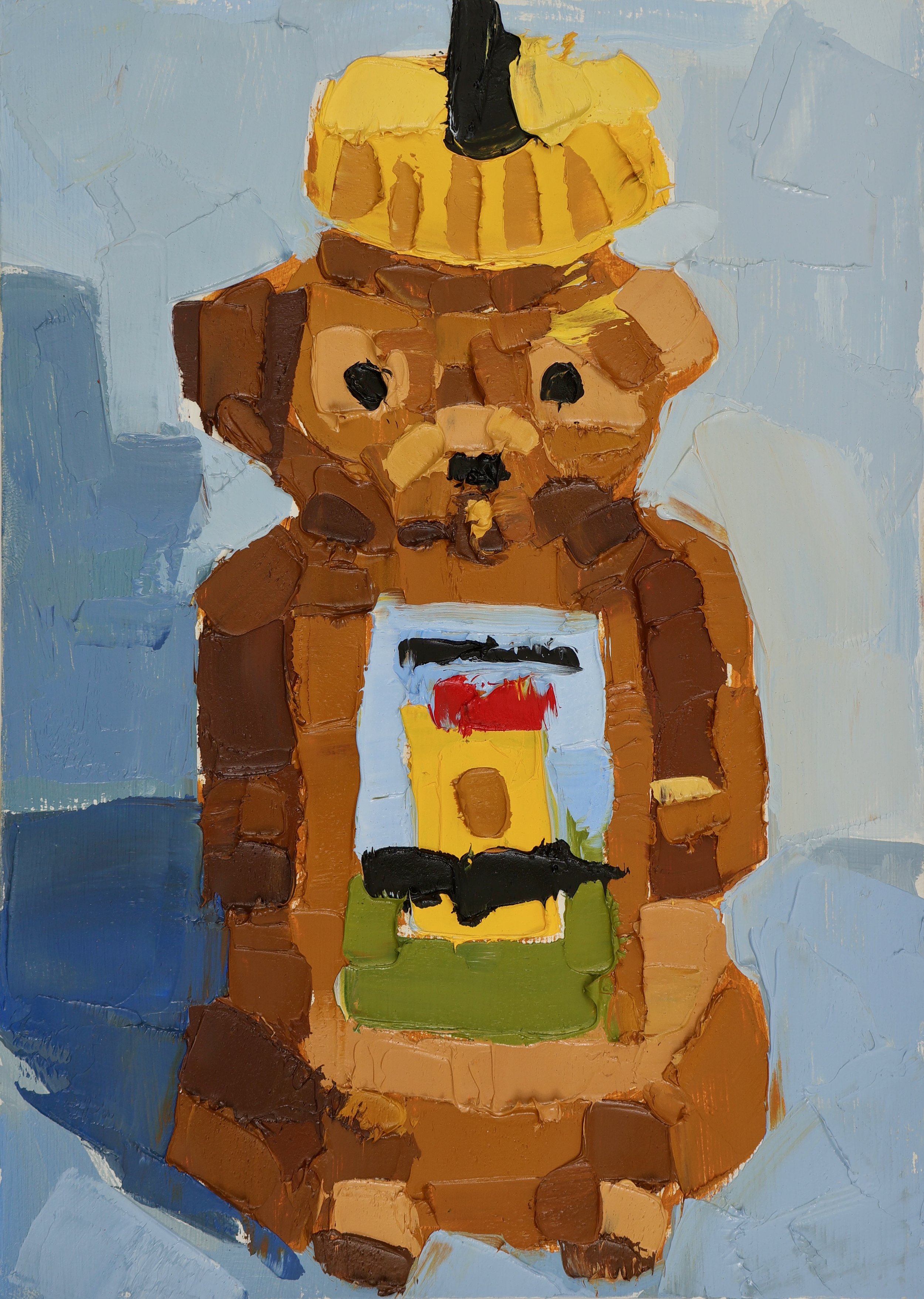 Honey Bear (2023), Oil on Wood Panel, 7 x 5 in. 
