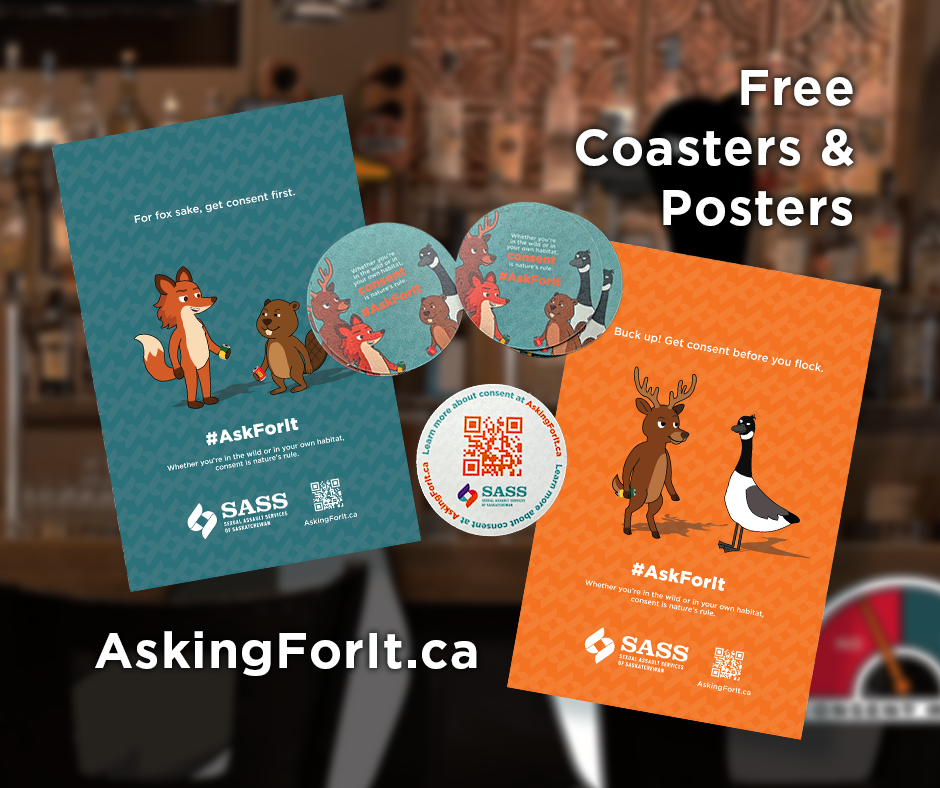 An image of the #AskForIt Coasters and Posters