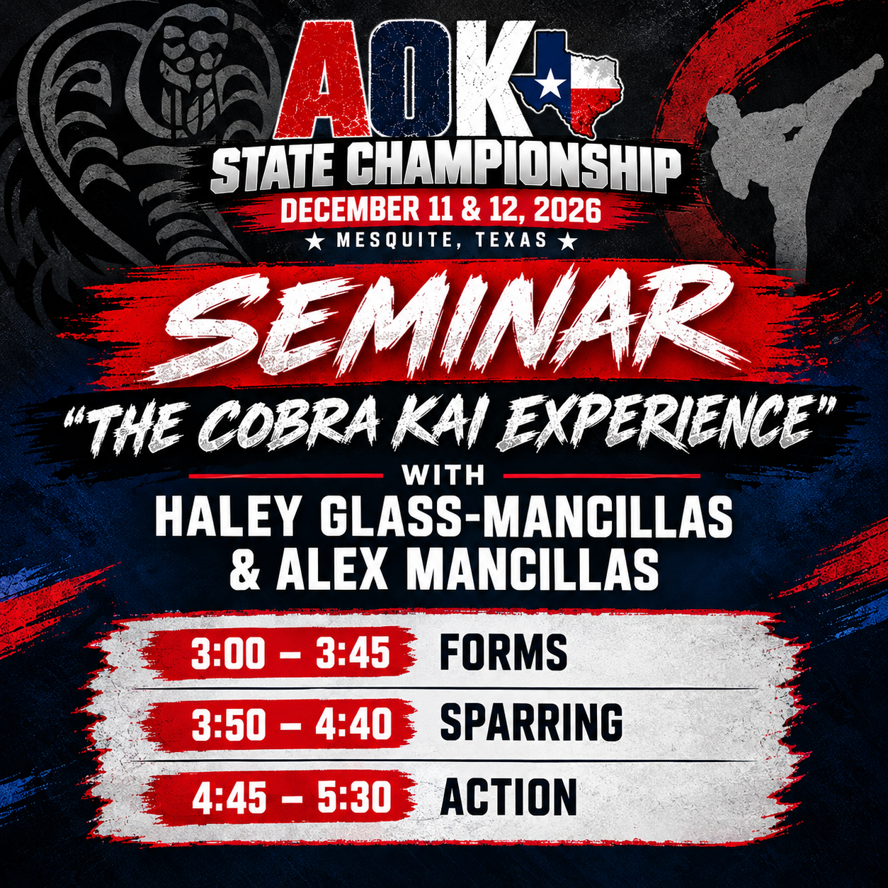 Cobra Kai State Championship Seminar Poster.png