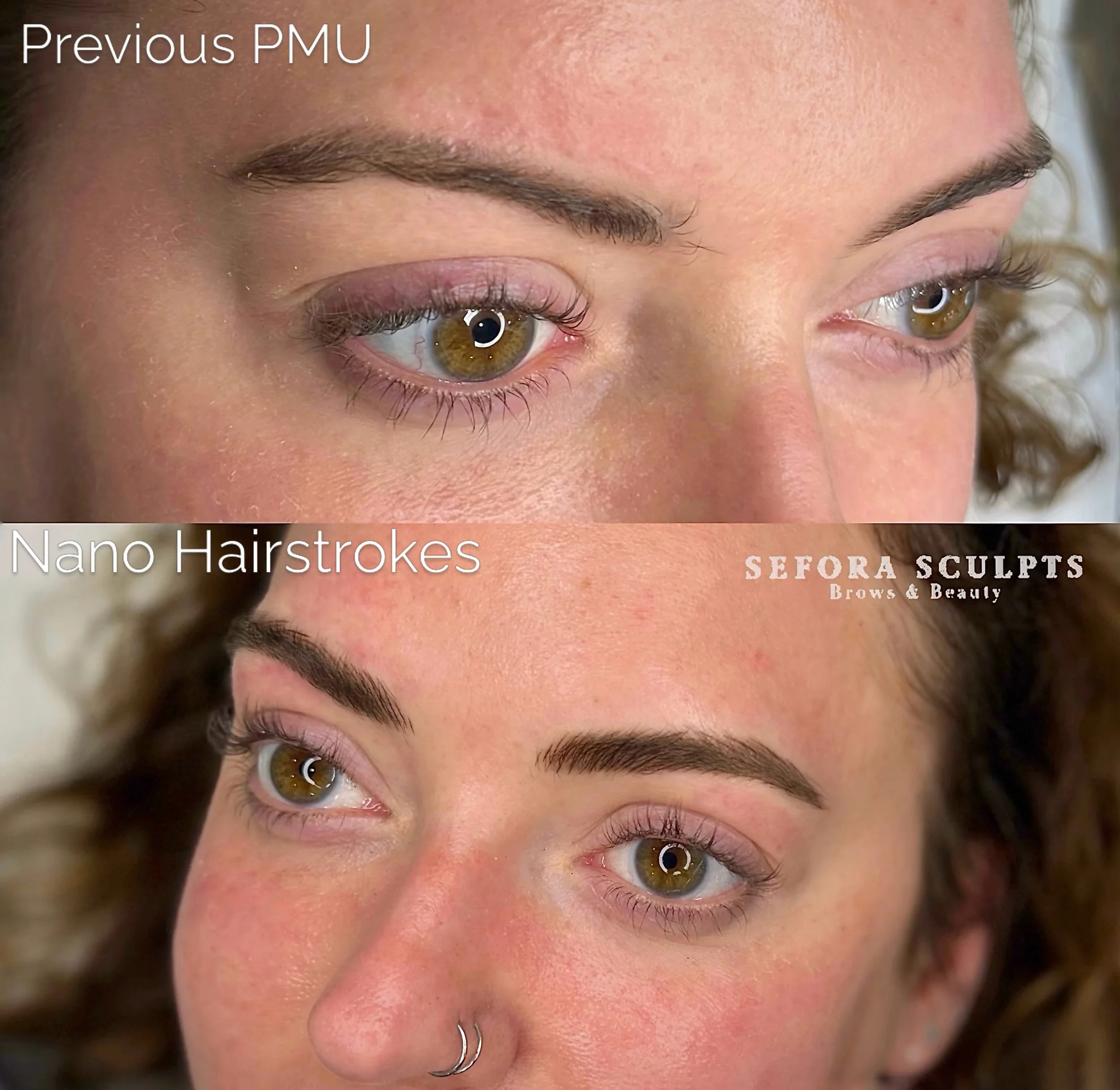 If you&rsquo;ve been filling in the same sparse areas every morning... this is for you. 🤍

This sweet client came to me with previous PMU and wanted fuller fronts, more of an arch,but still look natural. We added Nano Hairstrokes to create a fuller 