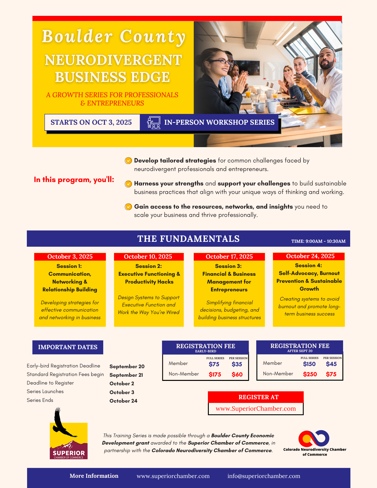 Boulder County Neurodivergent Business Edge: Communication, Networking, and Relationship Building