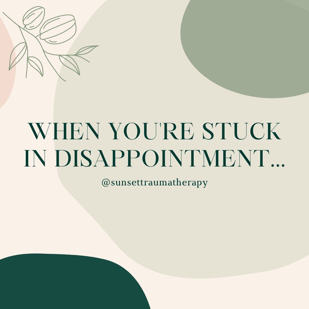 When you're stuck in a chronic state of disappointment, it can feel suffocating &amp; overwhelming.
It's easy to feel like you're the problem when you feel disappointed with yourself or others, but I would wonder...
Who first disappointed you that yo