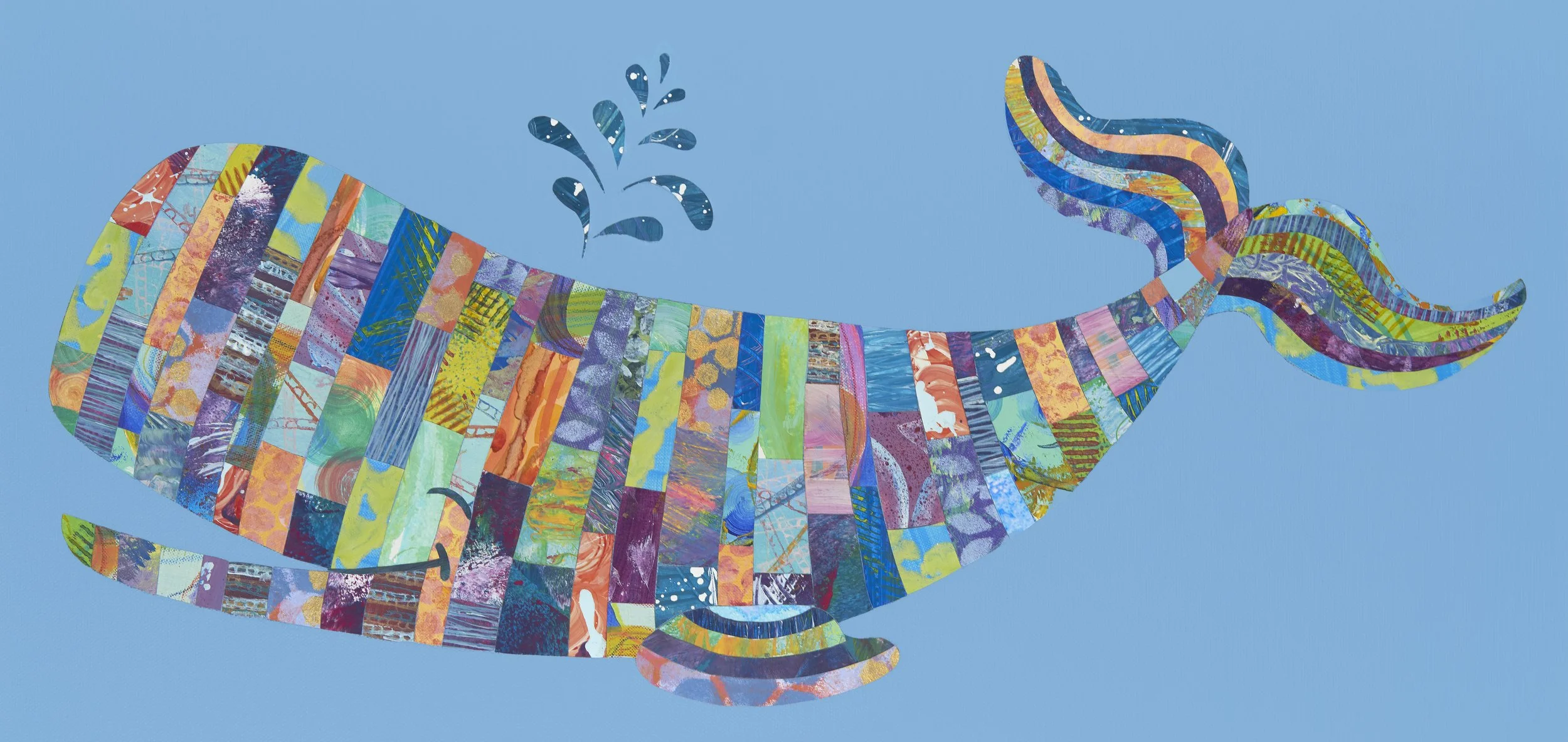 Happy Whale 12" x 24"